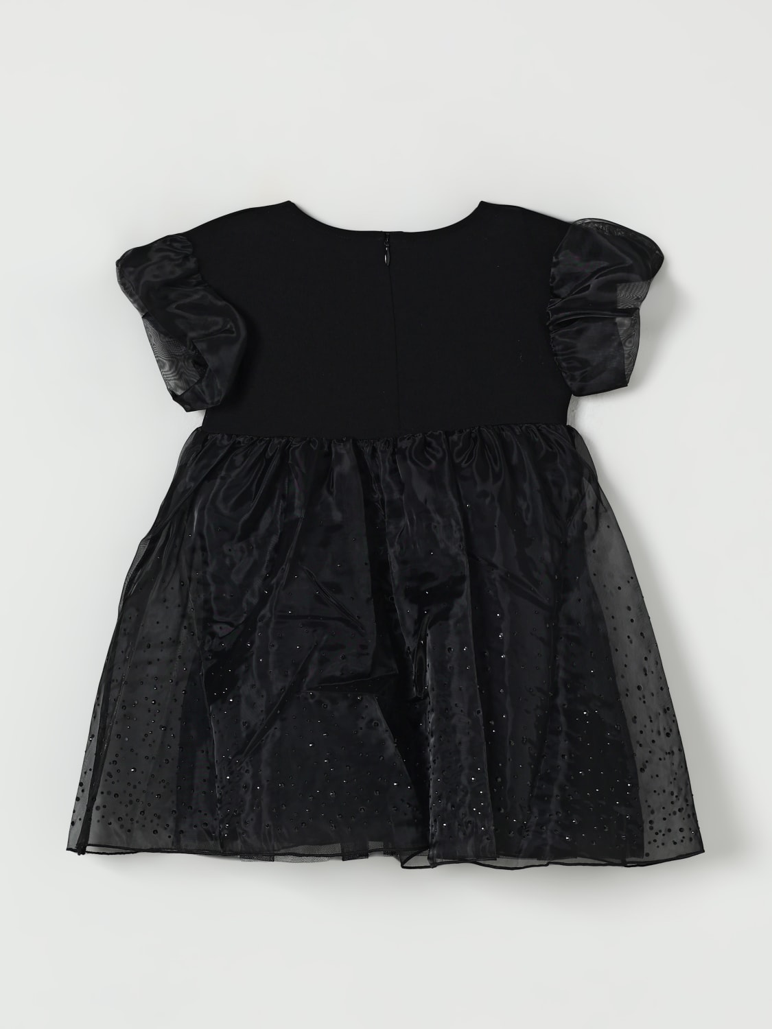 KARL LAGERFELD KIDS ABITO: Abito in tulle con strass Karl Lagerfeld Kids, Nero - Img 2
