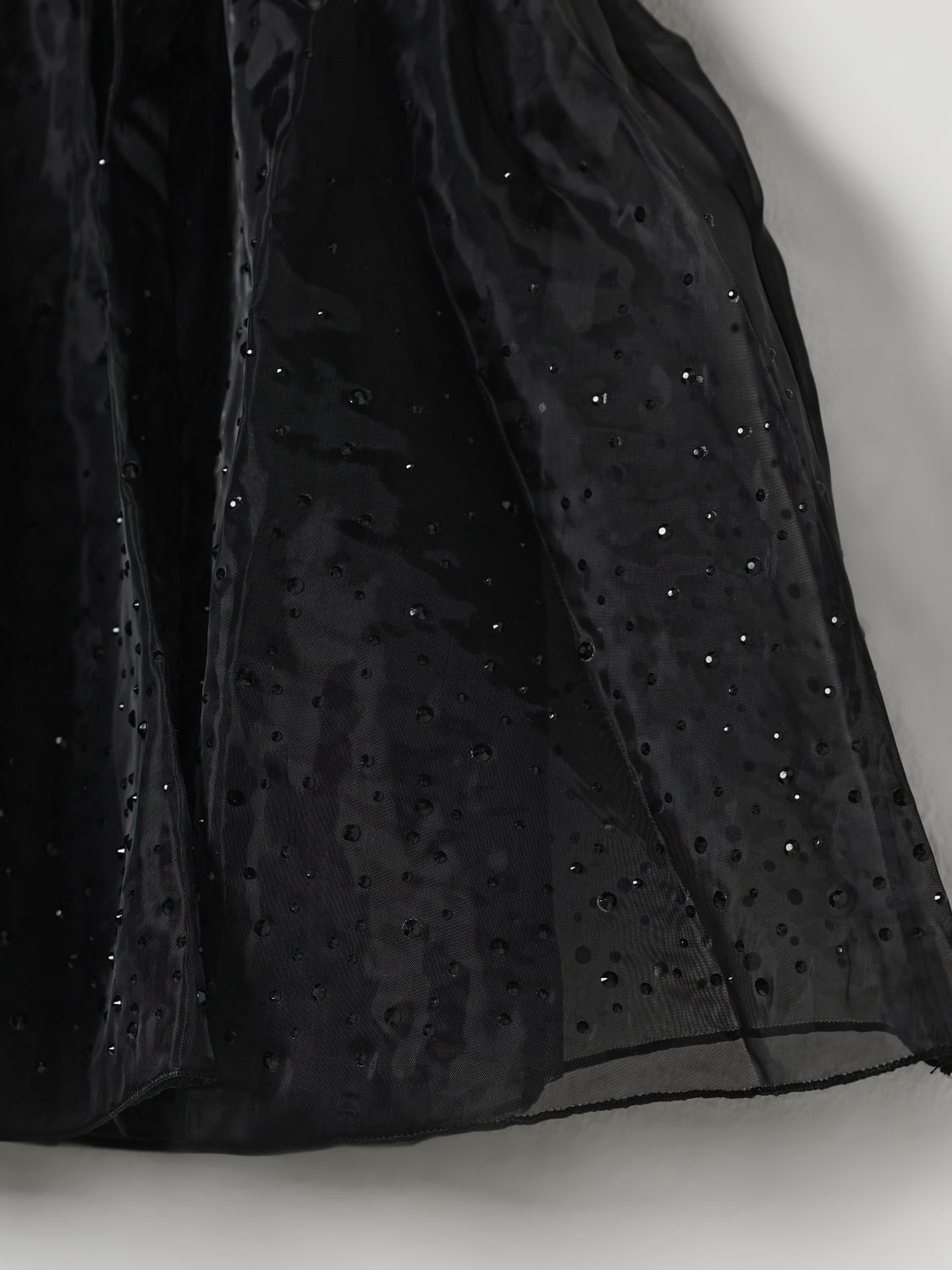 KARL LAGERFELD KIDS ABITO: Abito in tulle con strass Karl Lagerfeld Kids, Nero - Img 3