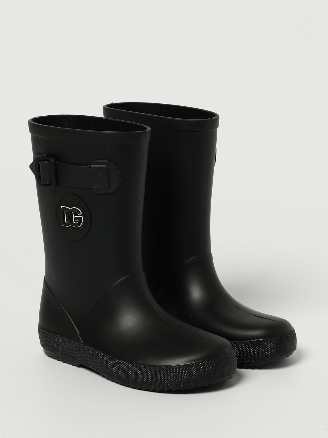 DOLCE & GABBANA SCARPE: Stivale da pioggia Dolce & Gabbana in gomma , Nero - Img 2