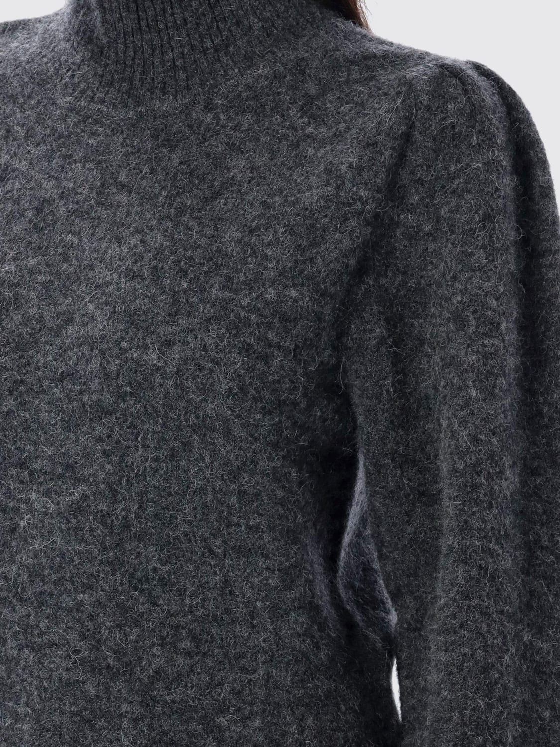 ISABEL MARANT ETOILE MAGLIA: Pullover Isabel Marant Etoile in misto lana d'Alpaca, Grigio - Img 3