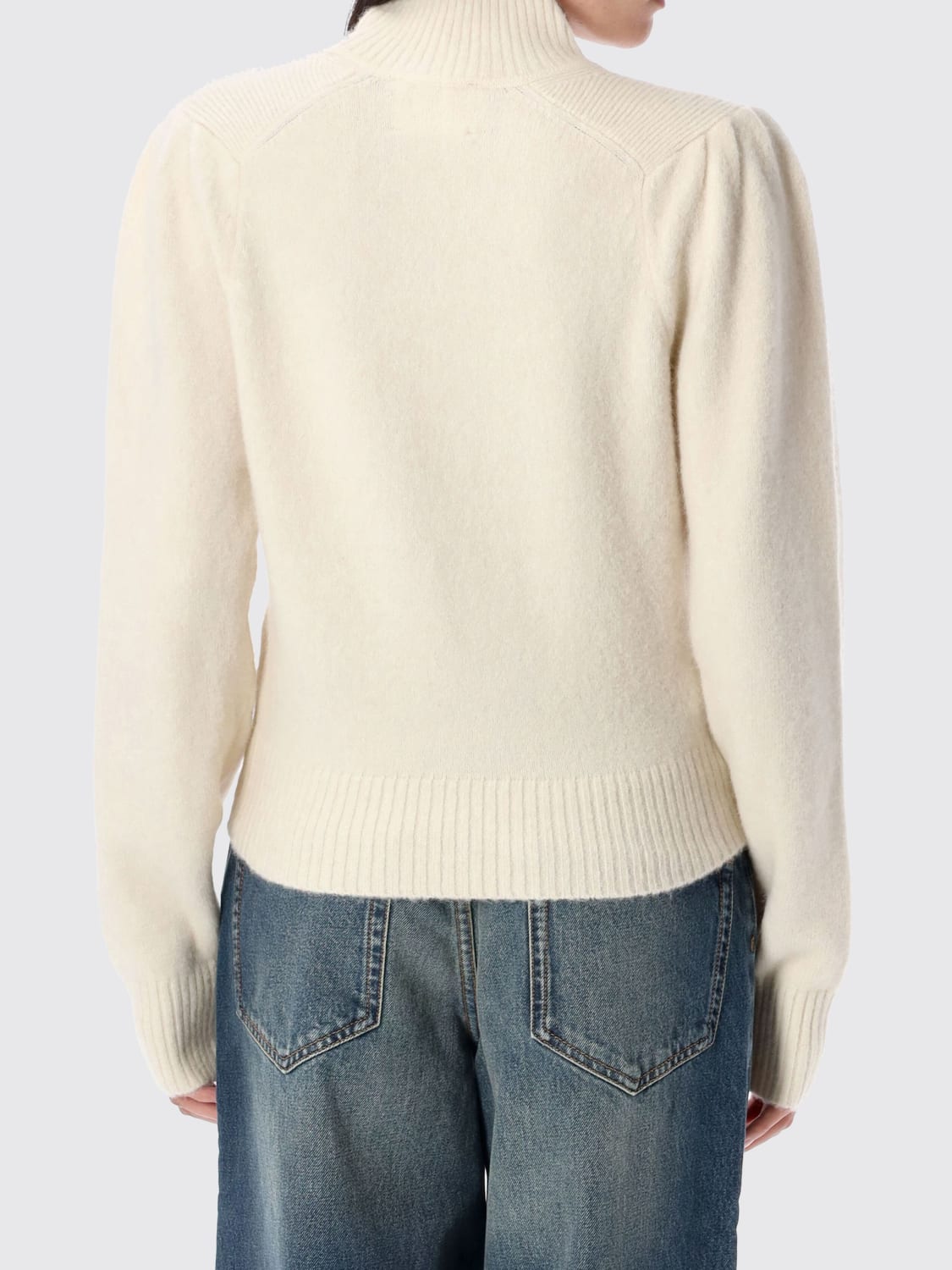 ISABEL MARANT ETOILE MAGLIA: Pullover Isabel Marant Etoile in misto lana d'Alpaca, Beige - Img 2