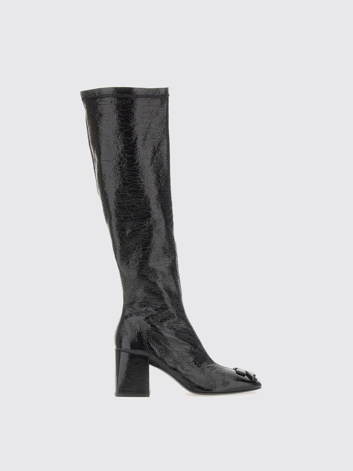 COURRÈGES BOOTS: Flat ankle boots woman CourrÈges, Black - Img 1