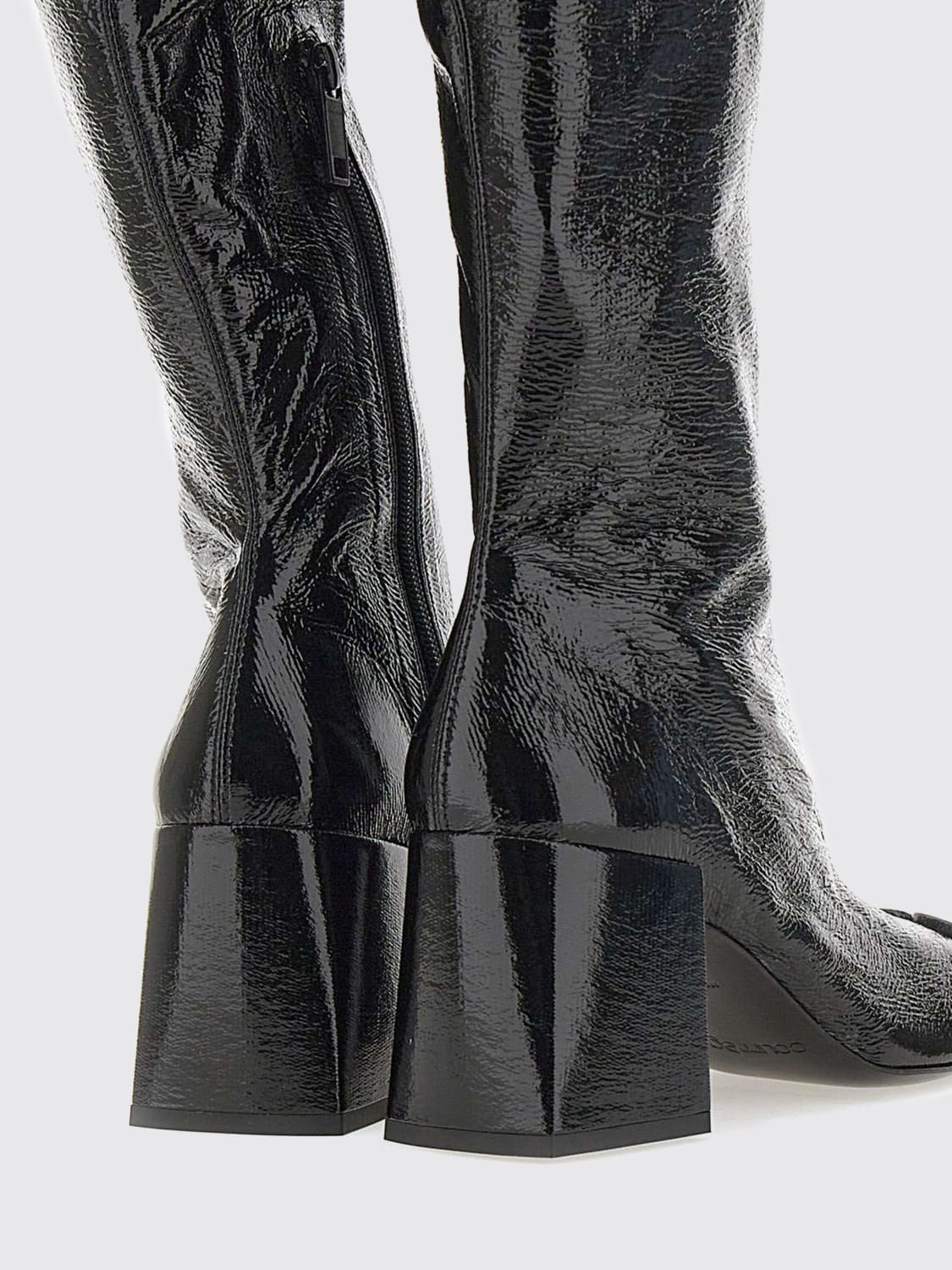 COURRÈGES BOOTS: Flat ankle boots woman CourrÈges, Black - Img 4