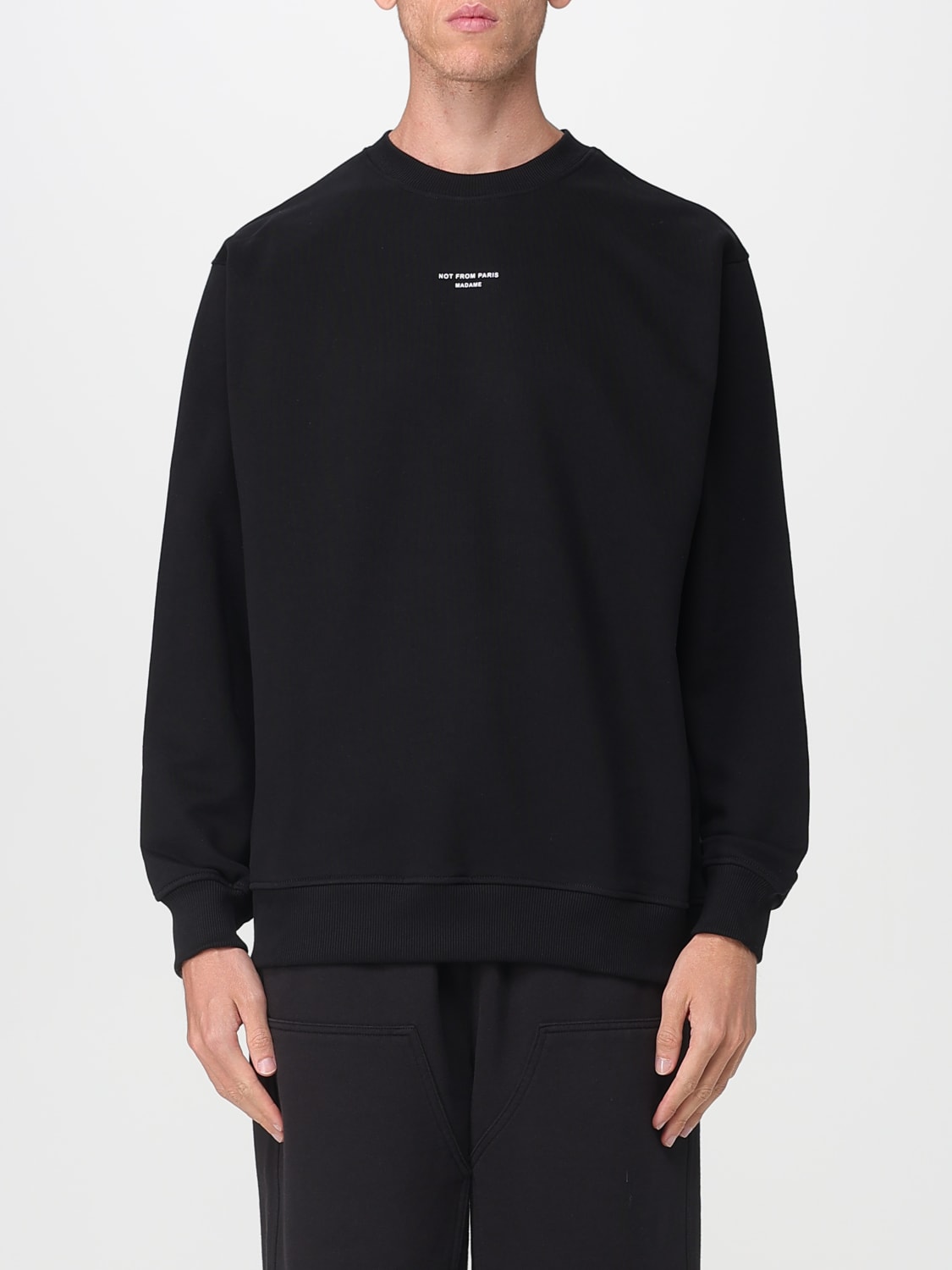 DRÔLE DE MONSIEUR SWEATSHIRT: Sweatshirt men Drôle De Monsieur, Black - Img 1