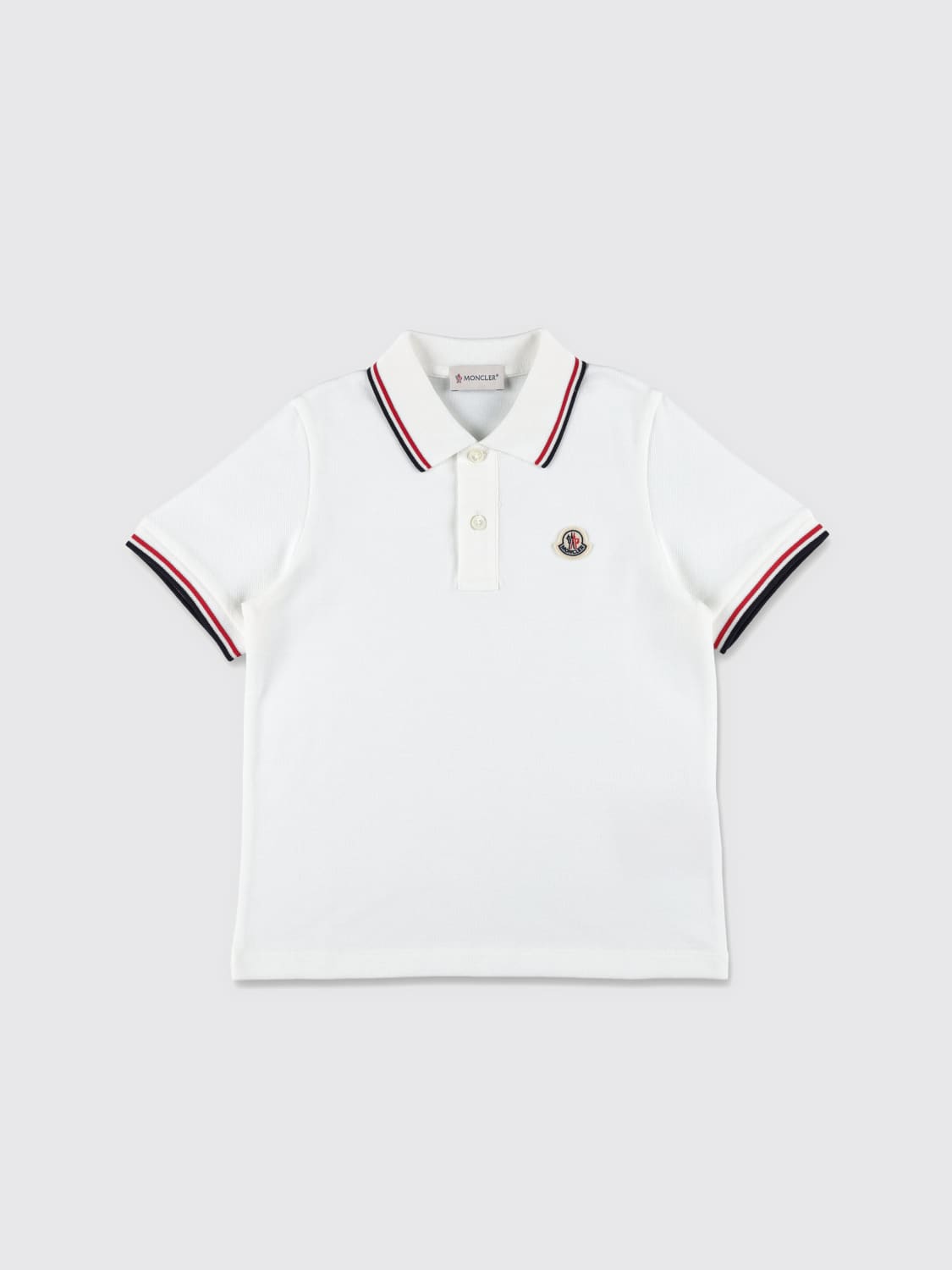 MONCLER POLO: Camiseta niños Moncler, Blanco - Img 1