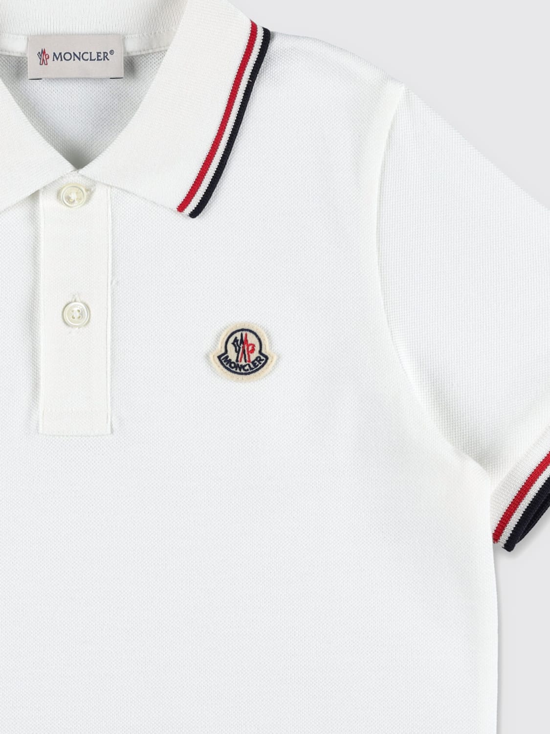 MONCLER POLO: Camiseta niños Moncler, Blanco - Img 3