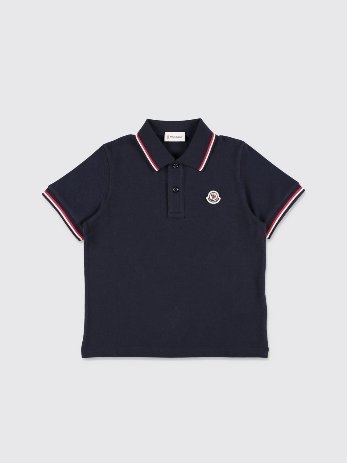 MONCLER POLO: Camiseta niños Moncler, Azul Oscuro - Img 1
