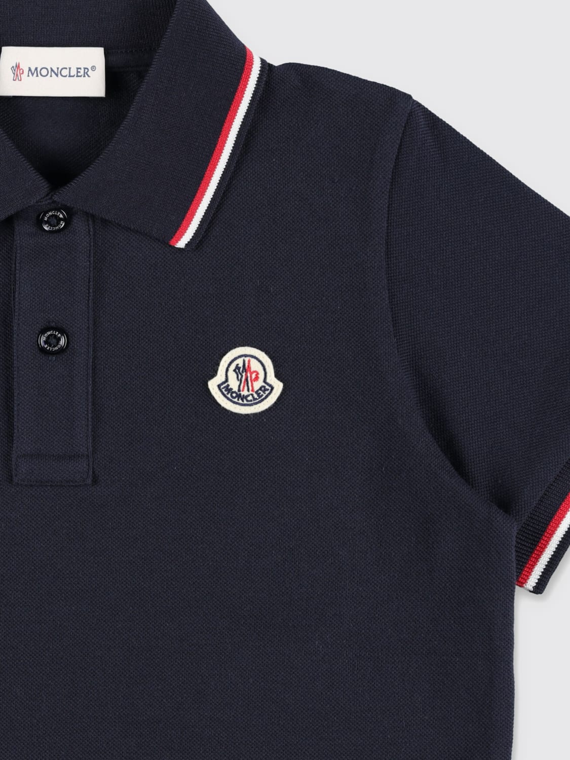 MONCLER POLO: Camiseta niños Moncler, Azul Oscuro - Img 3