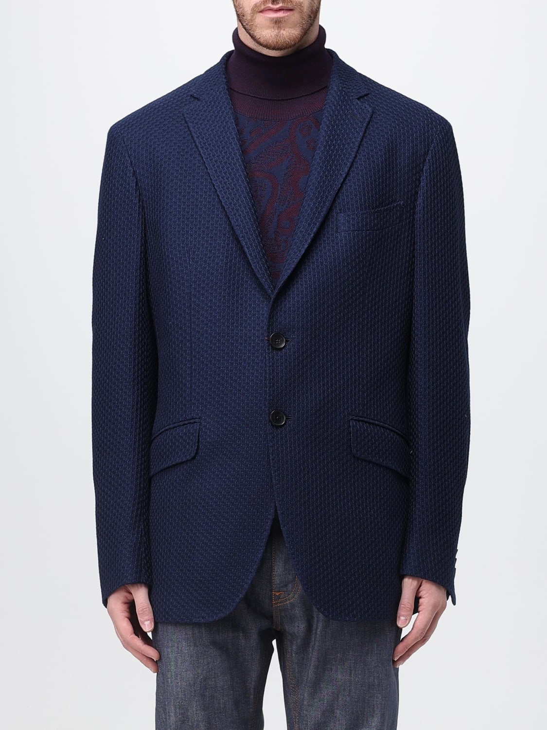 ETRO VESTE: Blazer homme Etro, Bleu - Img 1