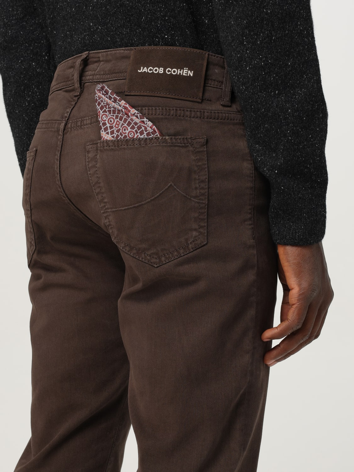 JACOB COHEN 牛仔裤: 牛仔裤 男士 Jacob Cohen, 棕色 - Img 3