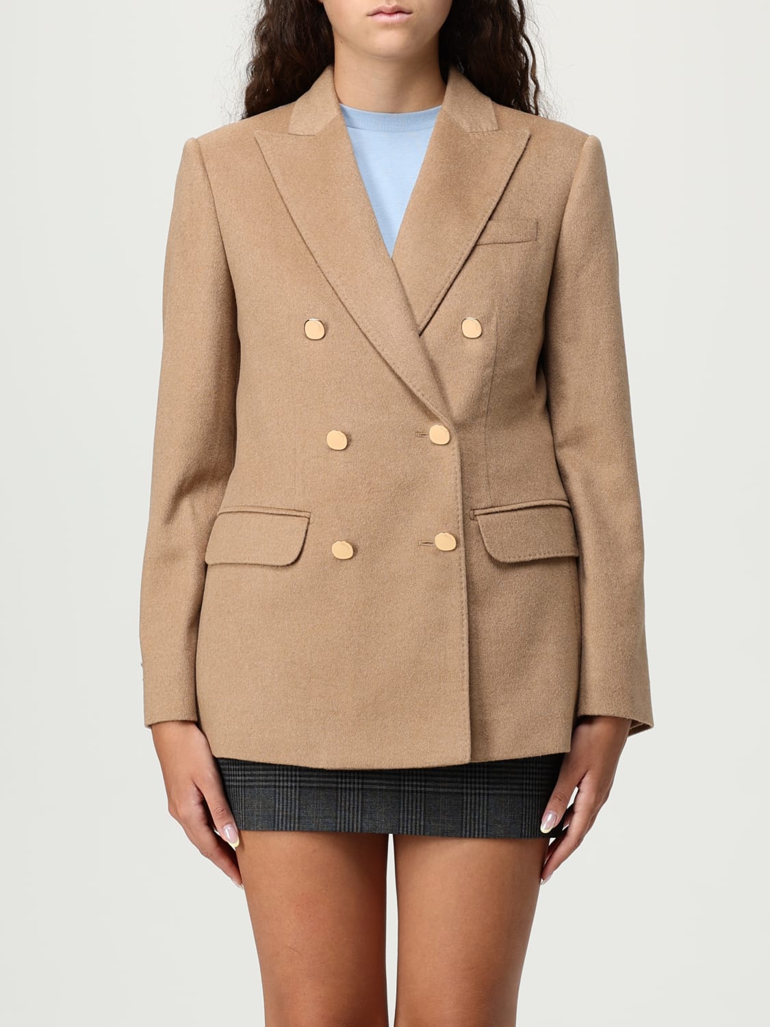 MAX MARA VESTE: Blazer femme Max Mara, Chameau - Img 1