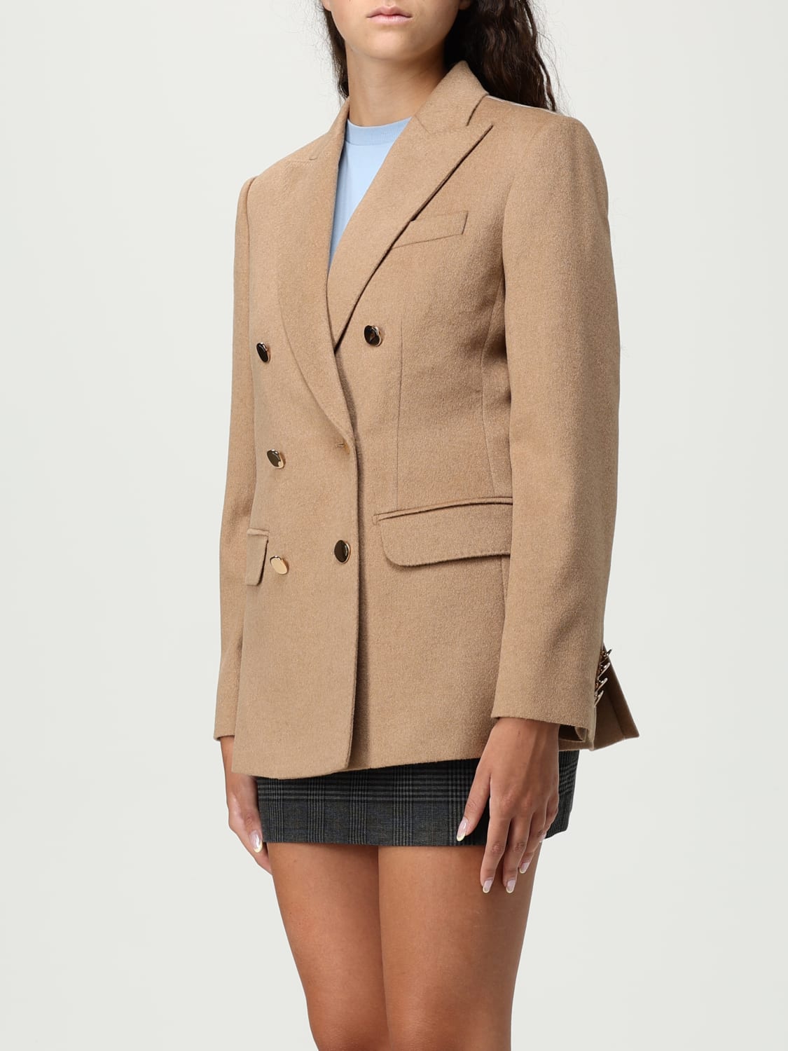 MAX MARA VESTE: Blazer femme Max Mara, Chameau - Img 4
