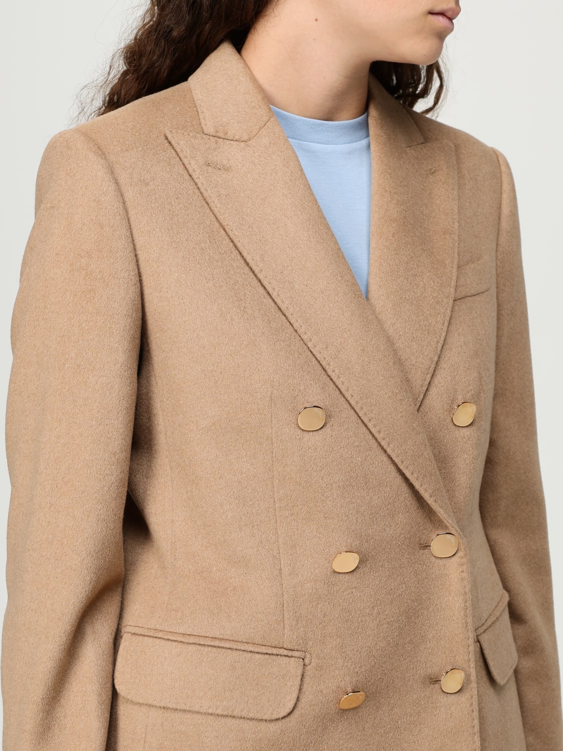 MAX MARA VESTE: Blazer femme Max Mara, Chameau - Img 5