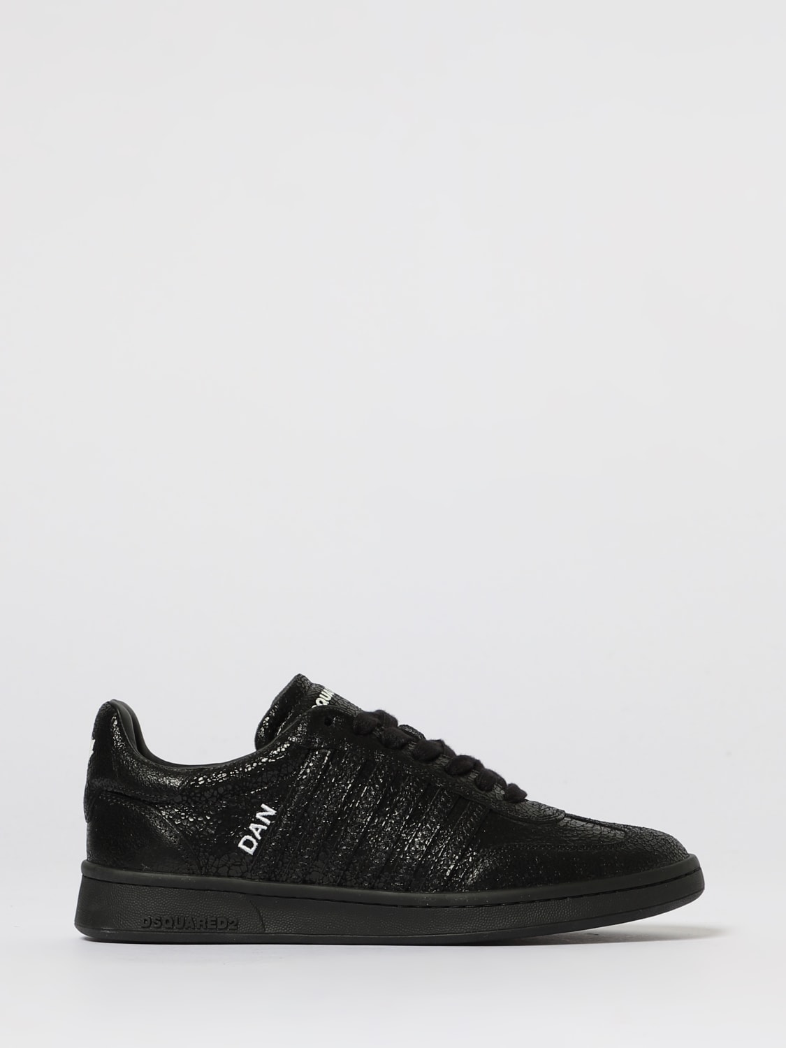 DSQUARED2 SNEAKERS: Sneakers Boxer Dsquared2 in pelle cracklè , Nero - Img 1