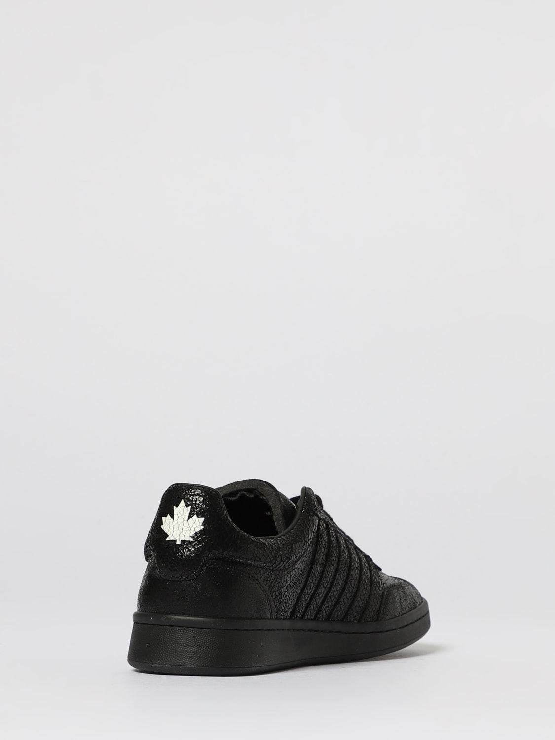 DSQUARED2 SNEAKERS: Sneakers Boxer Dsquared2 in pelle cracklè , Nero - Img 3