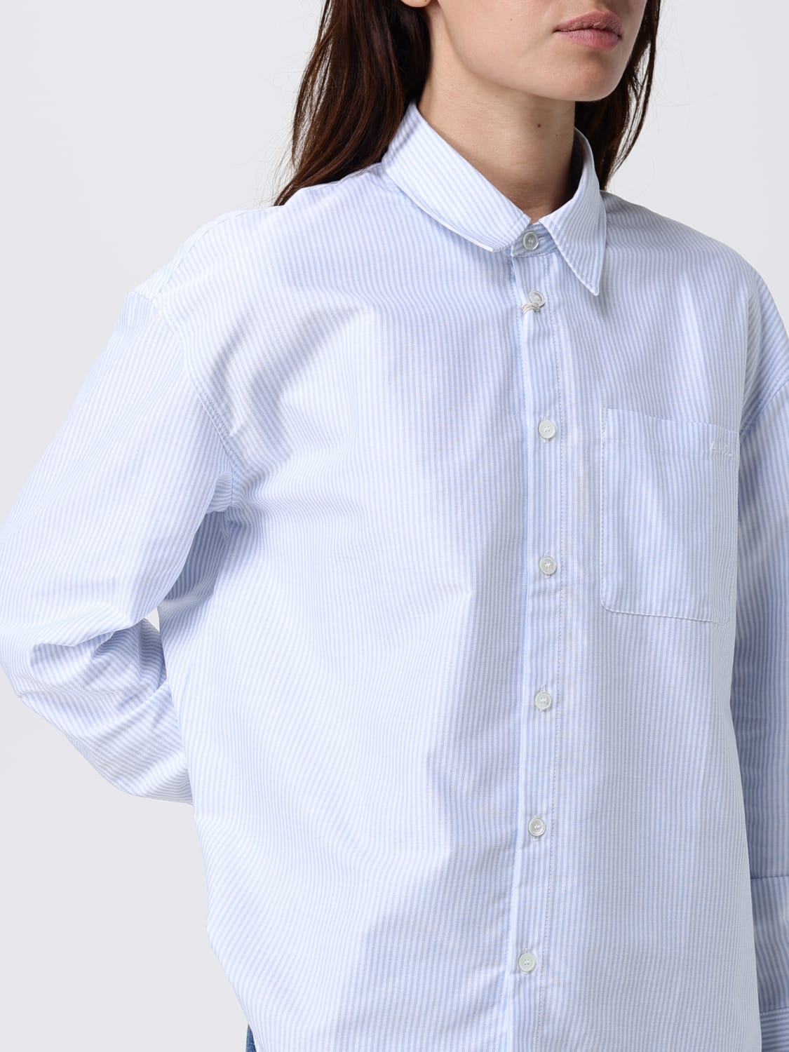 A.P.C. HEMDBLUSE: Hemdbluse damen A.P.C., Blau - Img 3