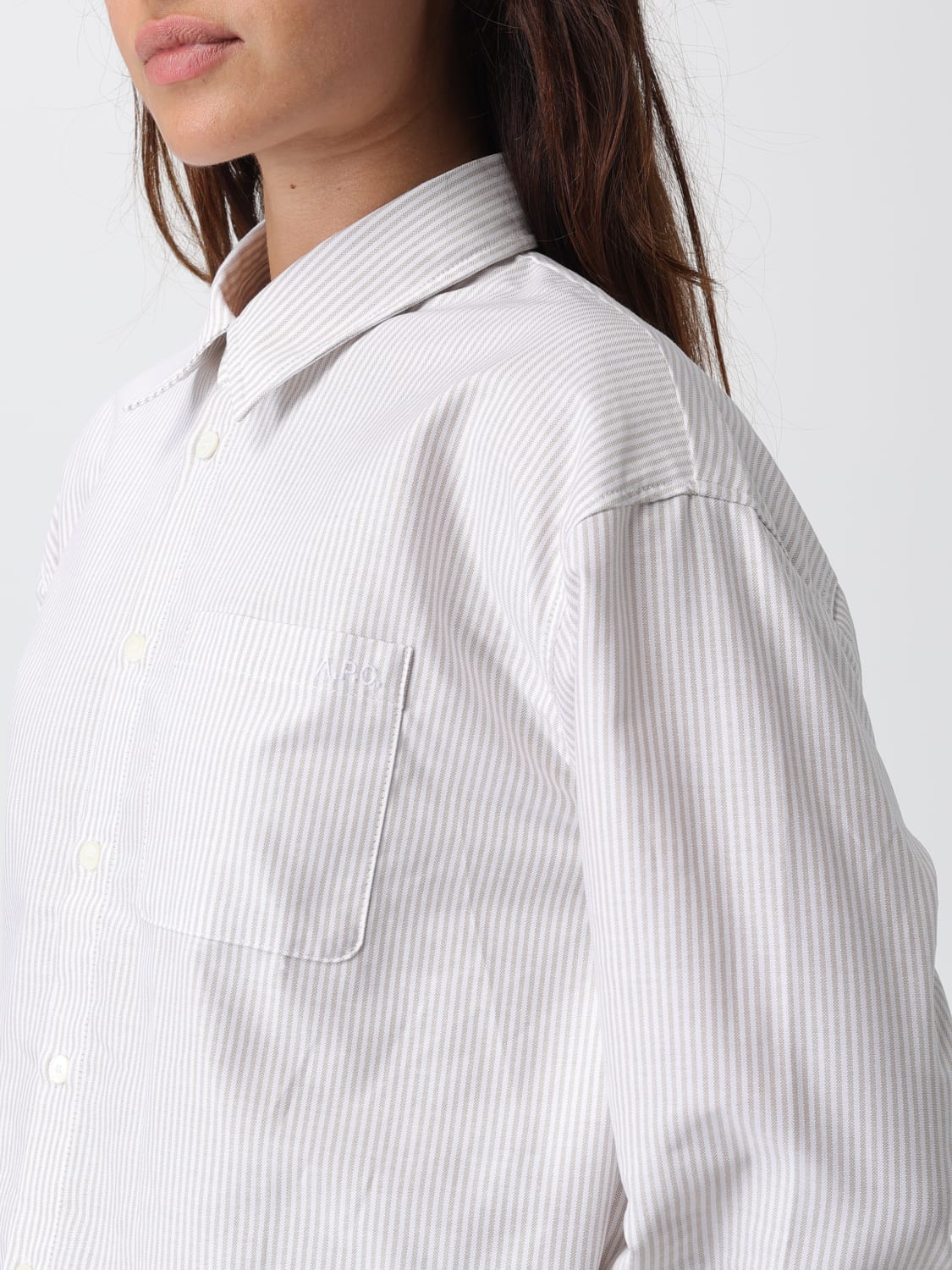 A.P.C. CHEMISE: Chemise femme A.P.C., Beige - Img 4