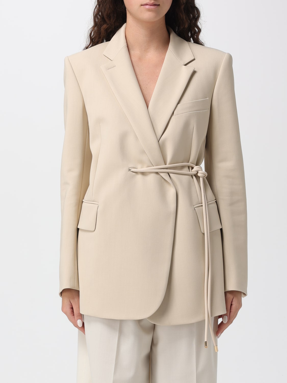 SPORTMAX JACKET: Coat woman Sportmax, Ivory - Img 1