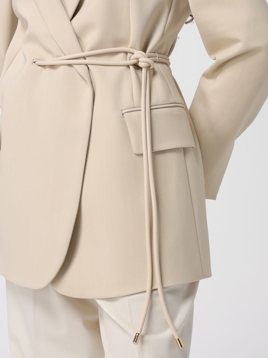 SPORTMAX JACKET: Coat woman Sportmax, Ivory - Img 4