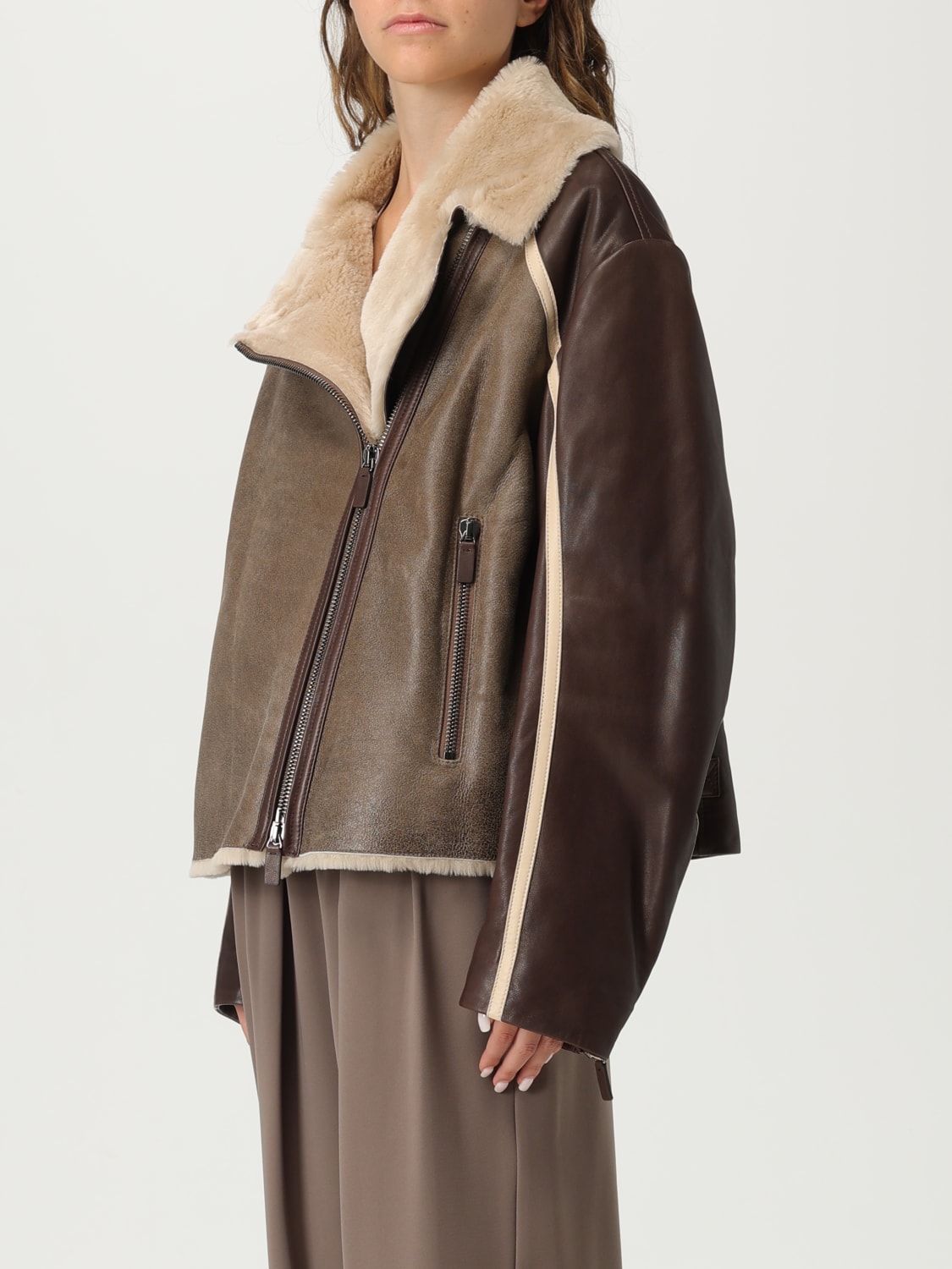 EMPORIO ARMANI JACKET: Jacket woman Emporio Armani, Brown - Img 3