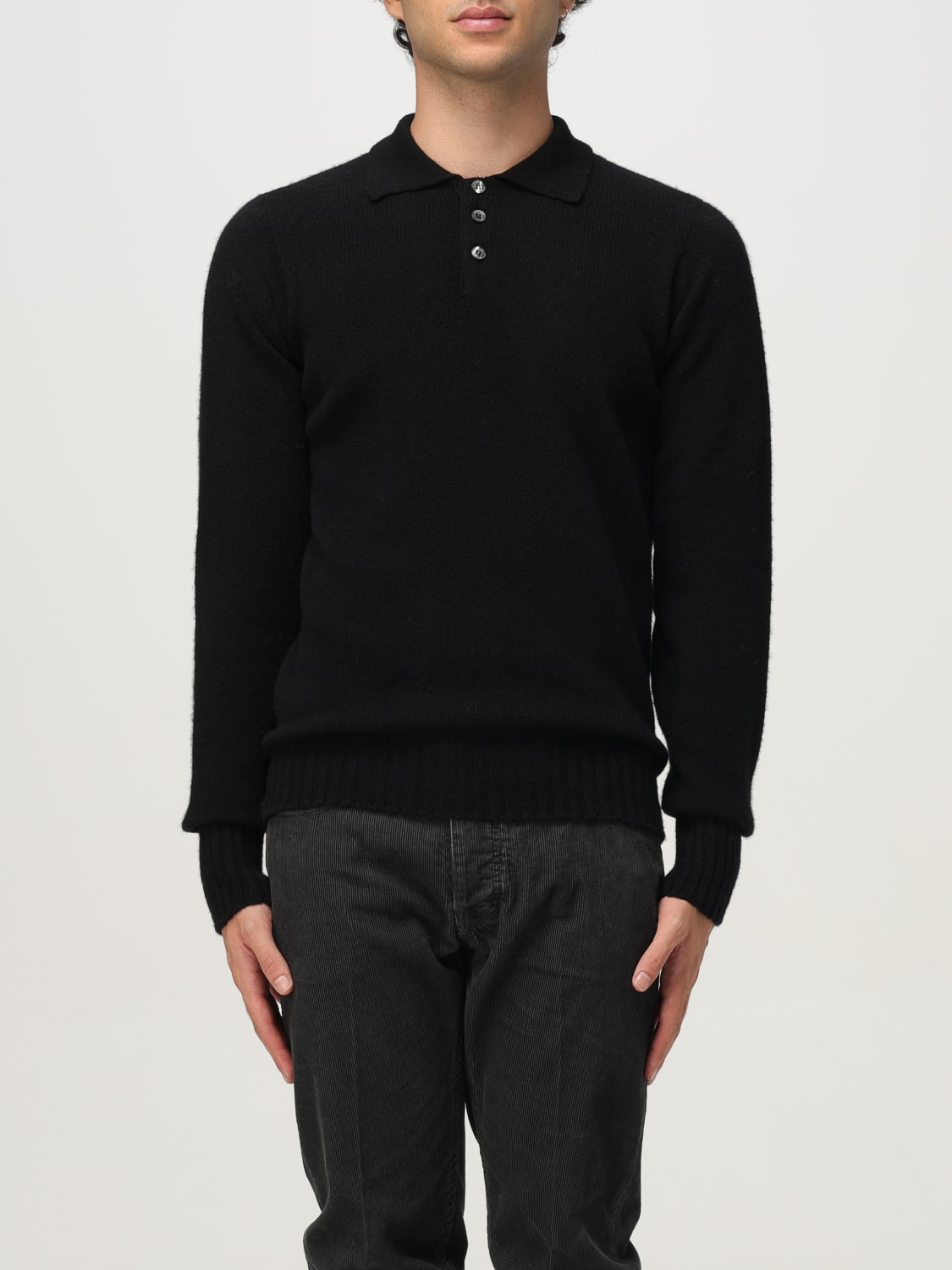 DRUMOHR POLO SHIRT: Cardigan men Drumohr, Black - Img 1