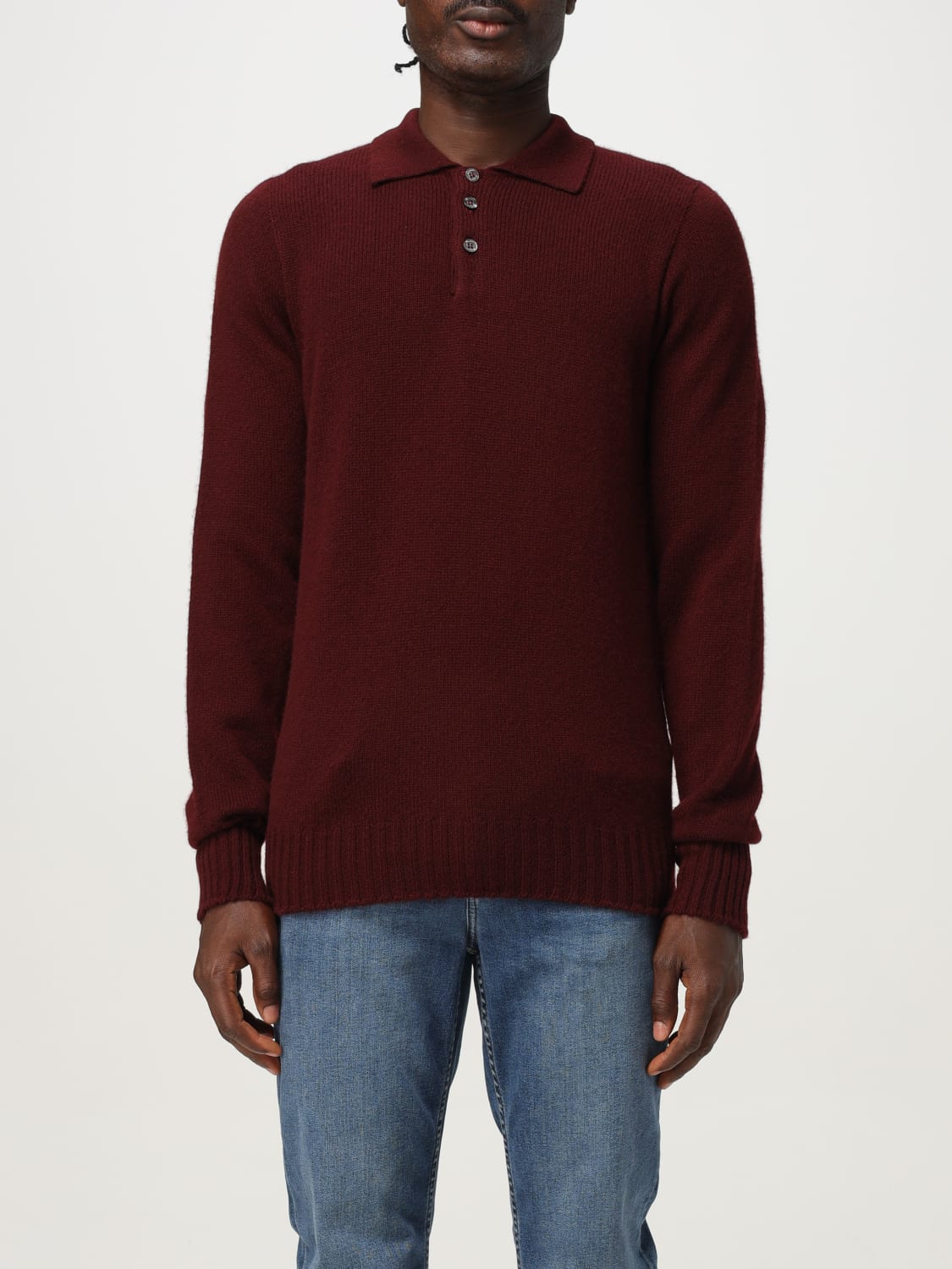 DRUMOHR POLO: Strickjacke herren Drumohr, Burgunderrot - Img 1