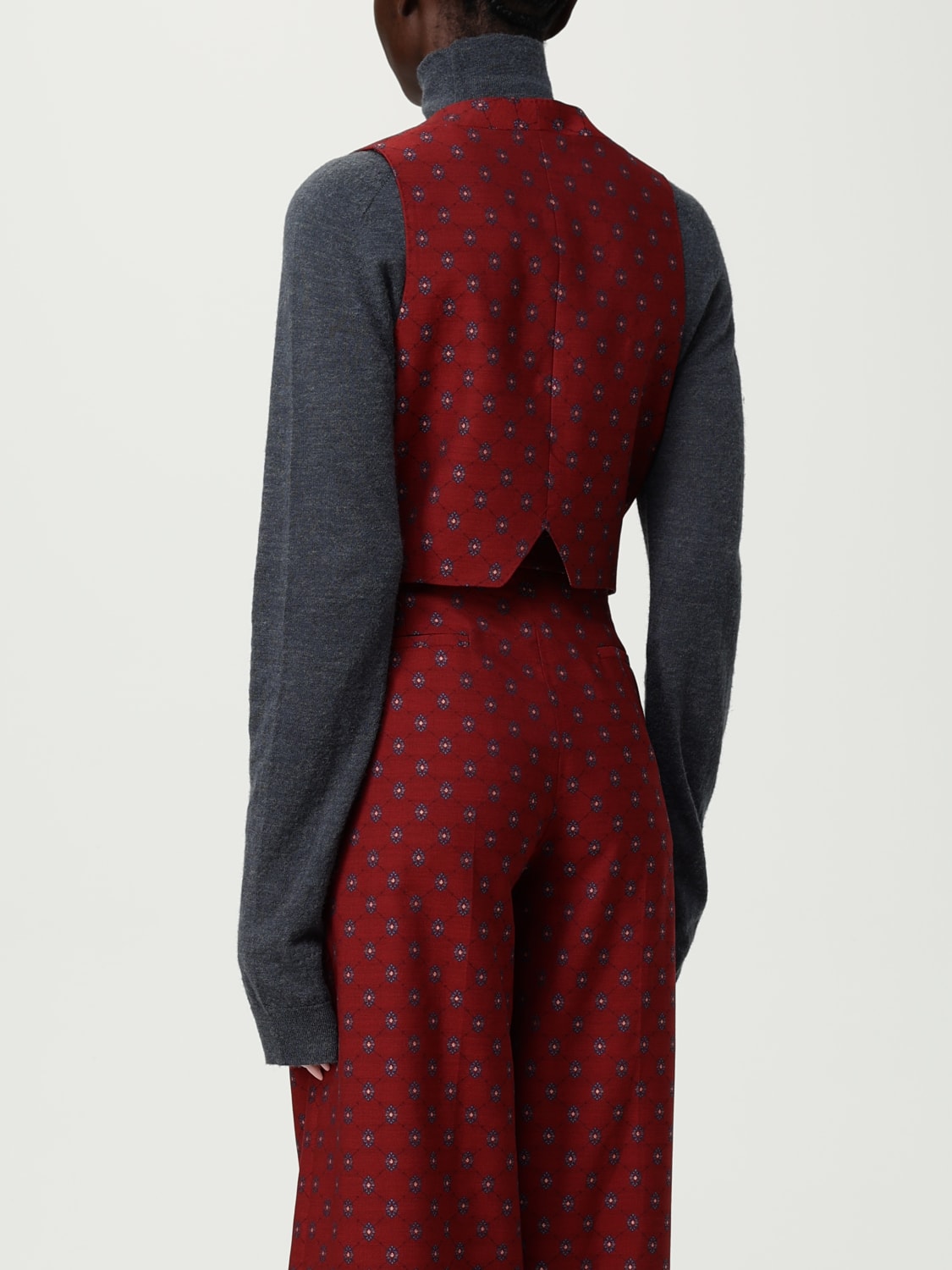 ETRO WAISTCOAT: Blazer woman Etro, Burgundy - Img 3