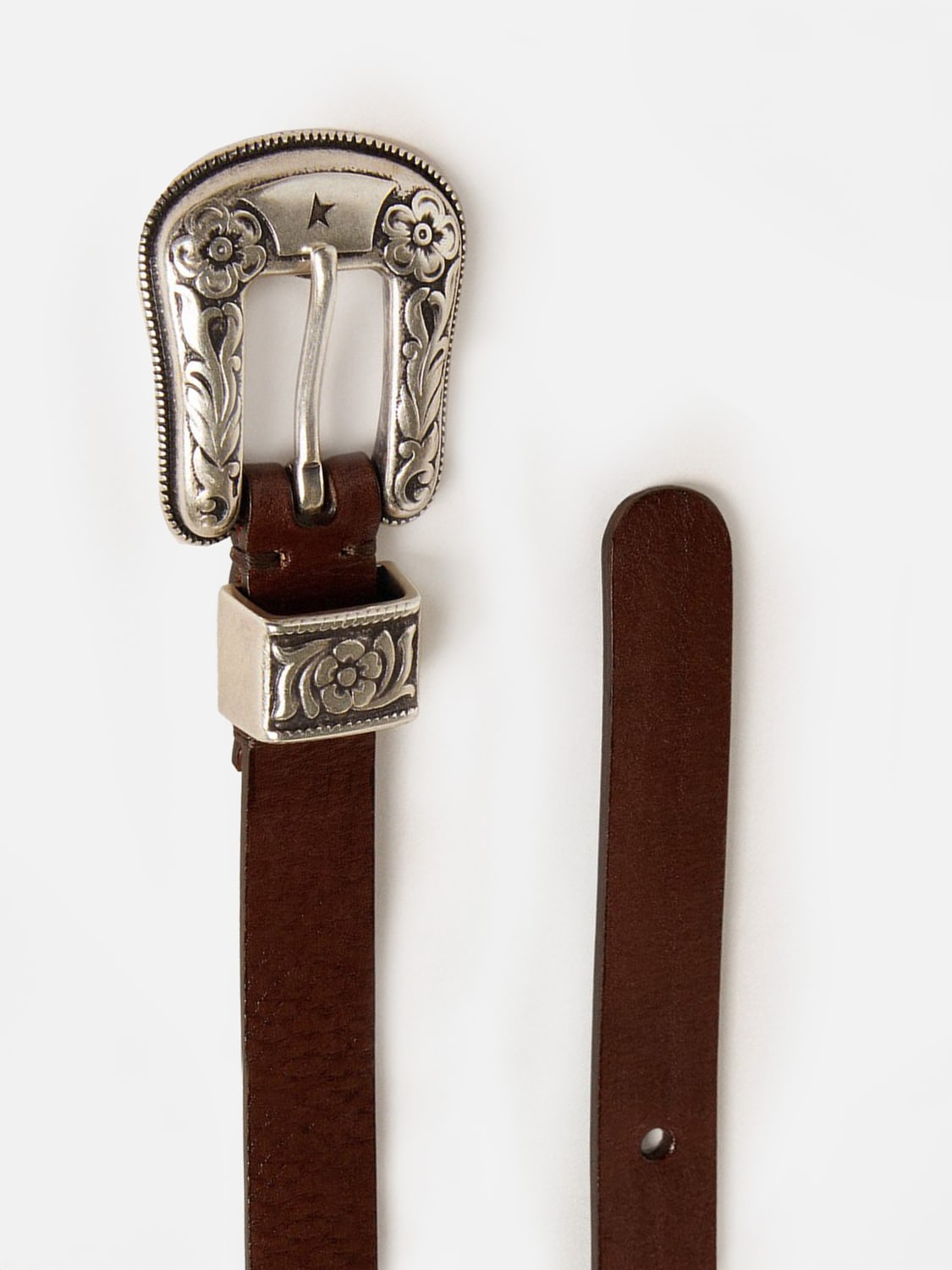 GOLDEN GOOSE CINTURA: Cintura New Tex Golden Goose in pelle , Marrone - Img 2