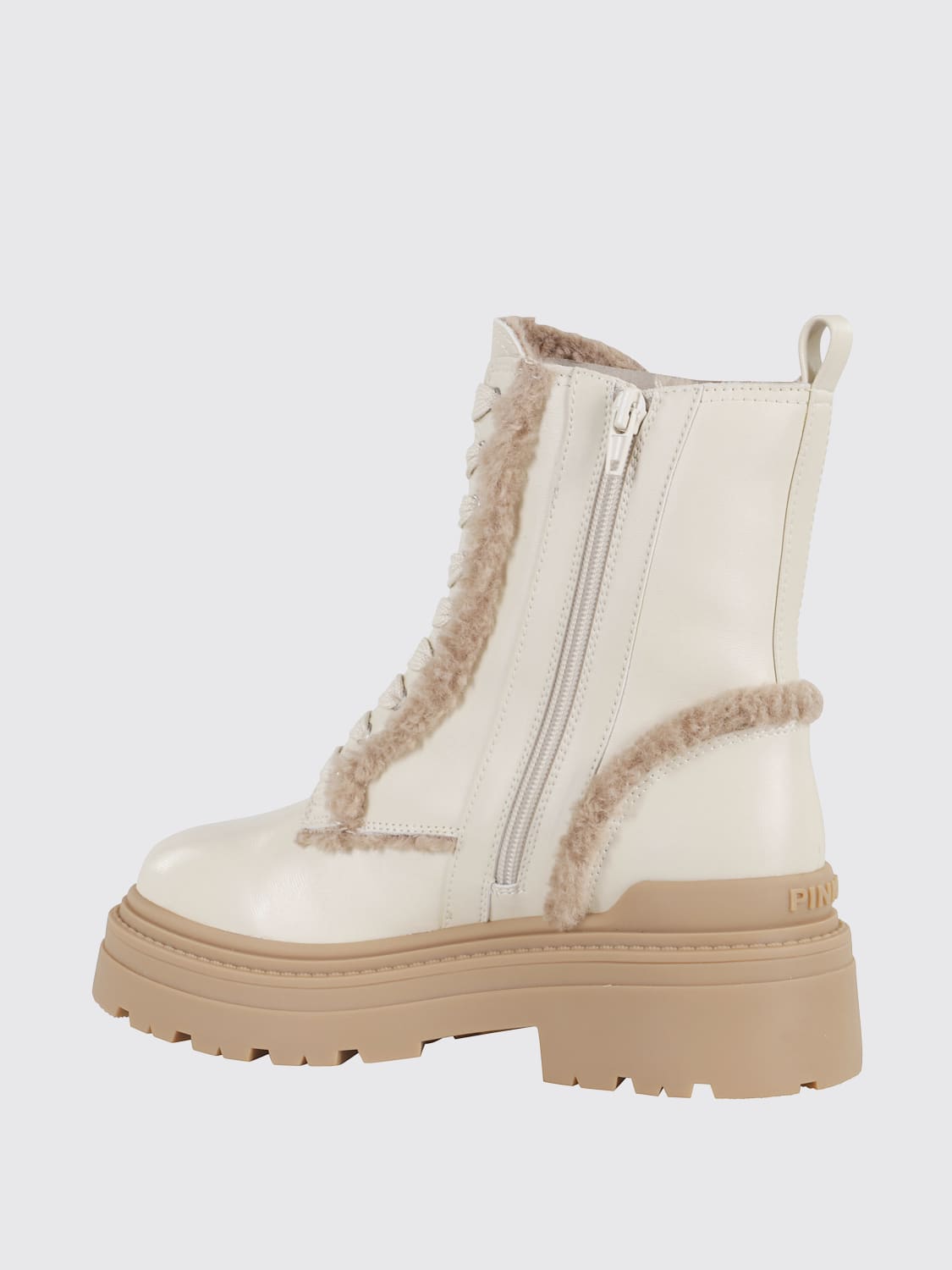 PINKO BOOTS: Flat ankle boots woman Pinko, White - Img 3