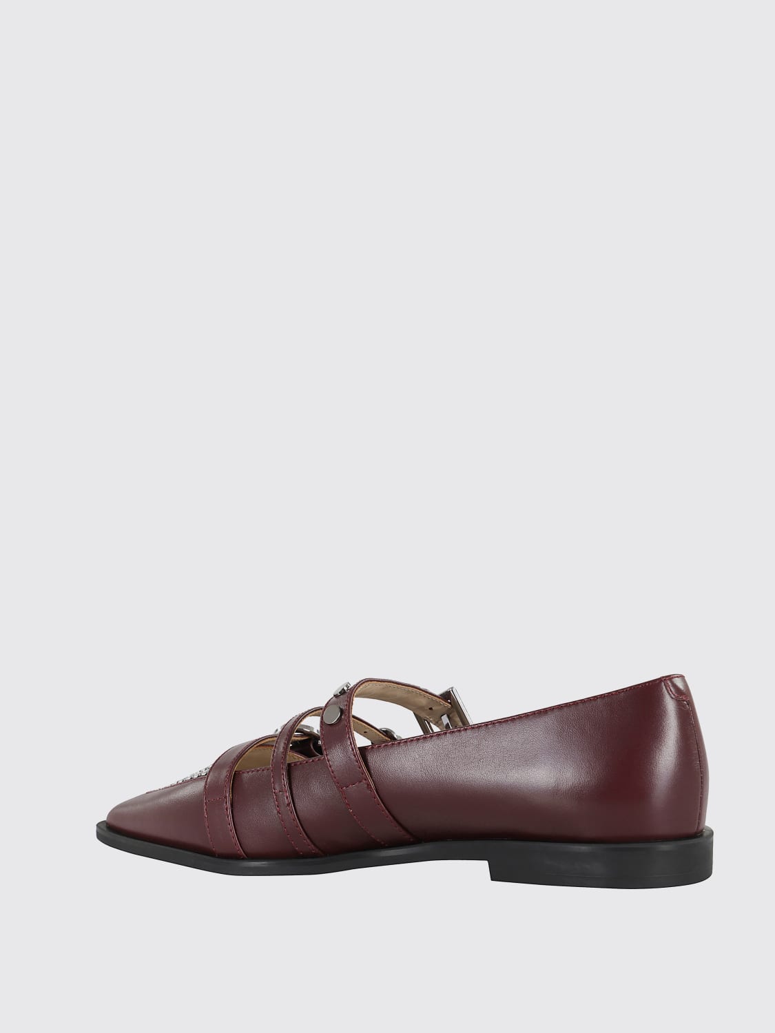 PINKO BALLERINE: Ballerina Zulema Pinko in pelle con borchie , Rosso - Img 3