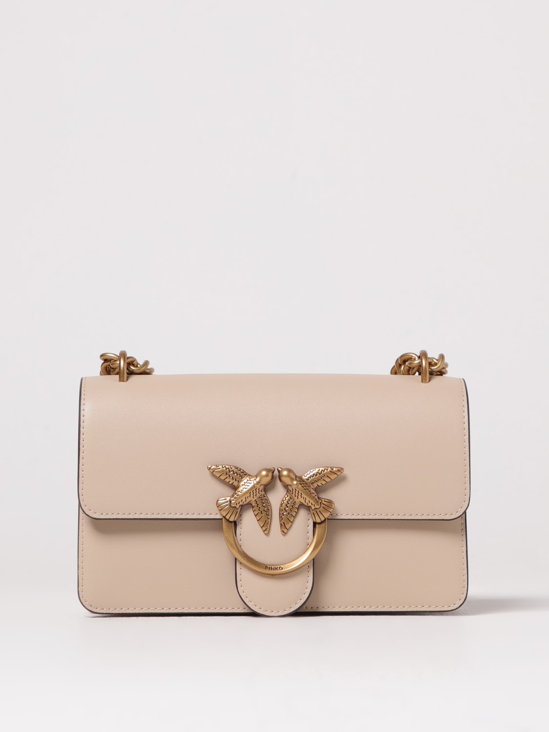 PINKO MINI BAG: Shoulder bag woman Pinko, Beige - Img 1