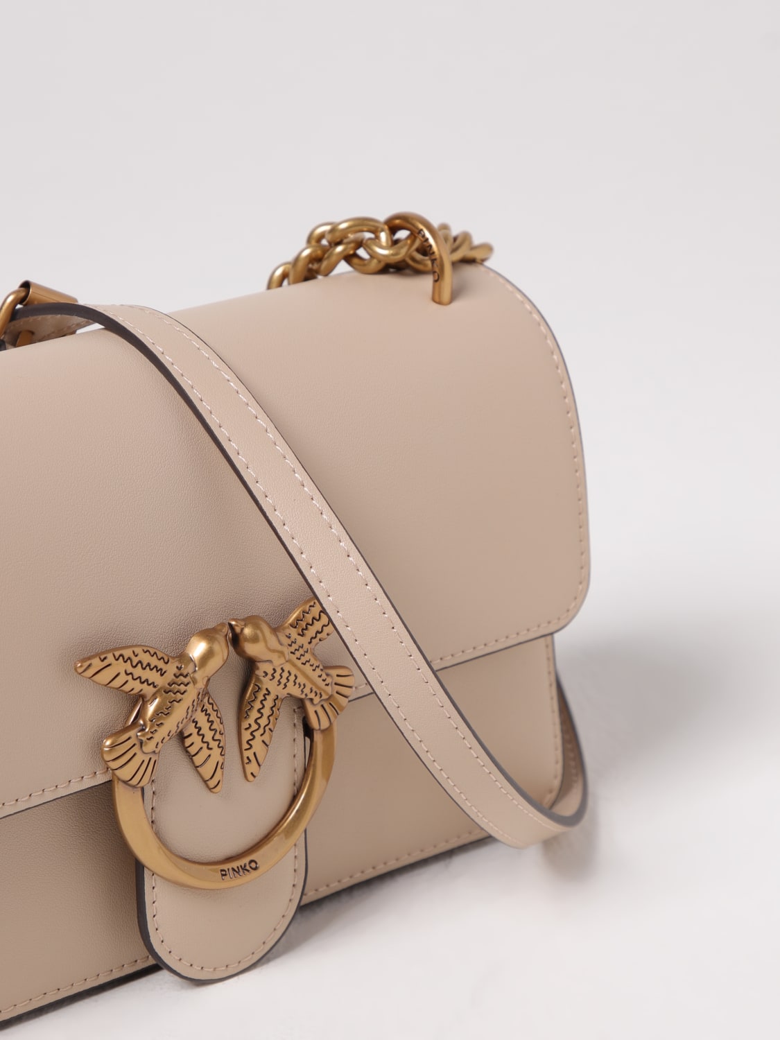 PINKO MINI BAG: Shoulder bag woman Pinko, Beige - Img 3