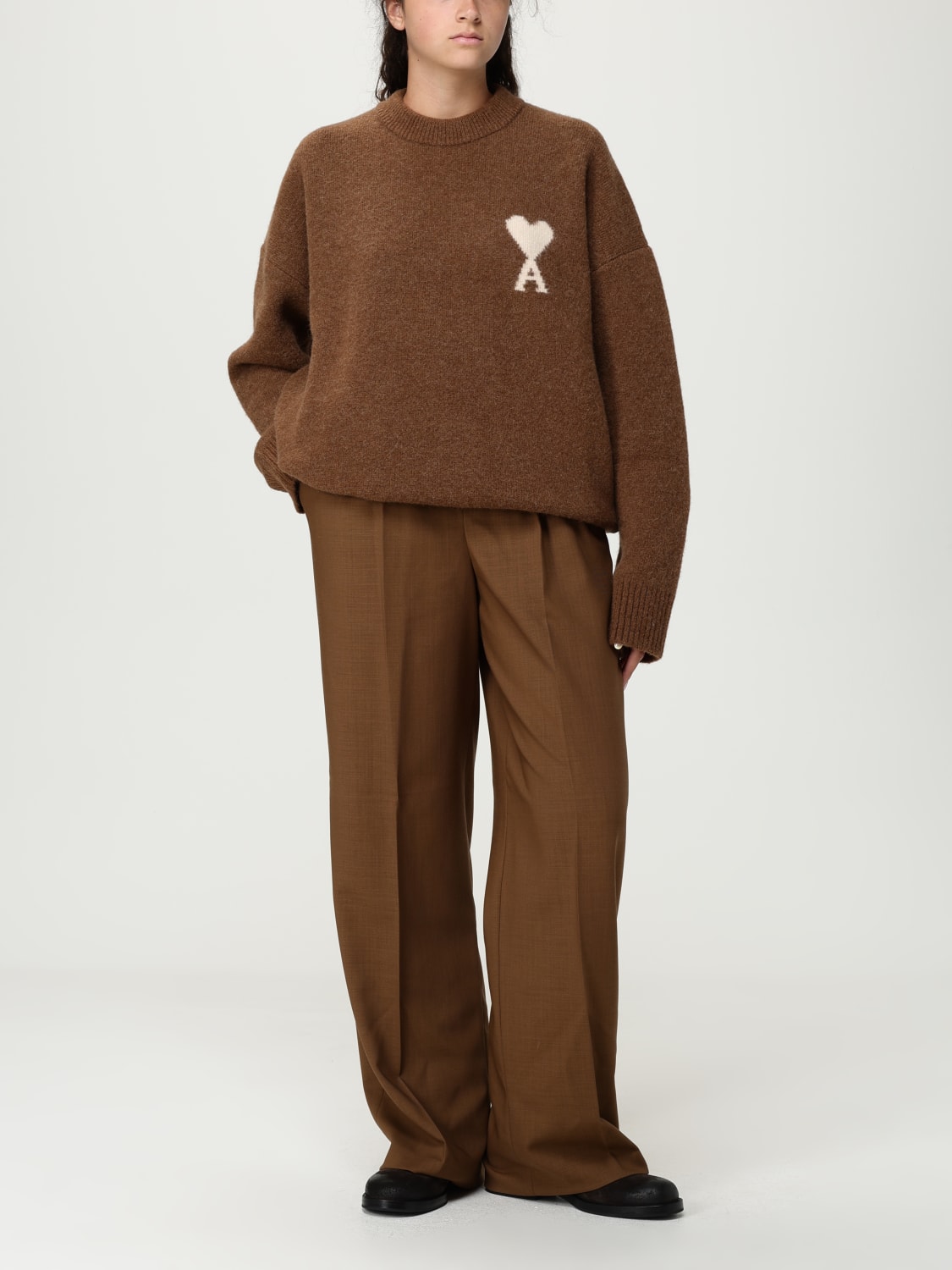 AMI PARIS JERSEY: Sudadera mujer Ami Paris, Marrón - Img 2