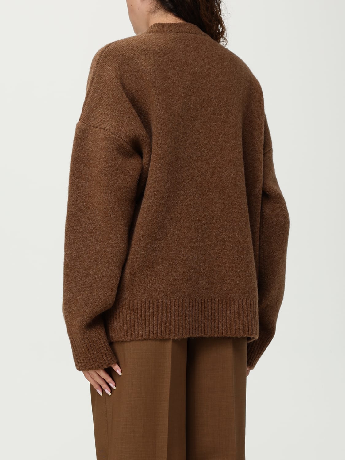 AMI PARIS JERSEY: Sudadera mujer Ami Paris, Marrón - Img 3