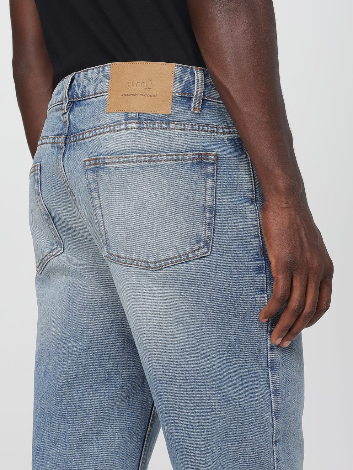 AMI PARIS 牛仔裤: 牛仔裤 男士 Ami Paris, 蓝色 - Img 3