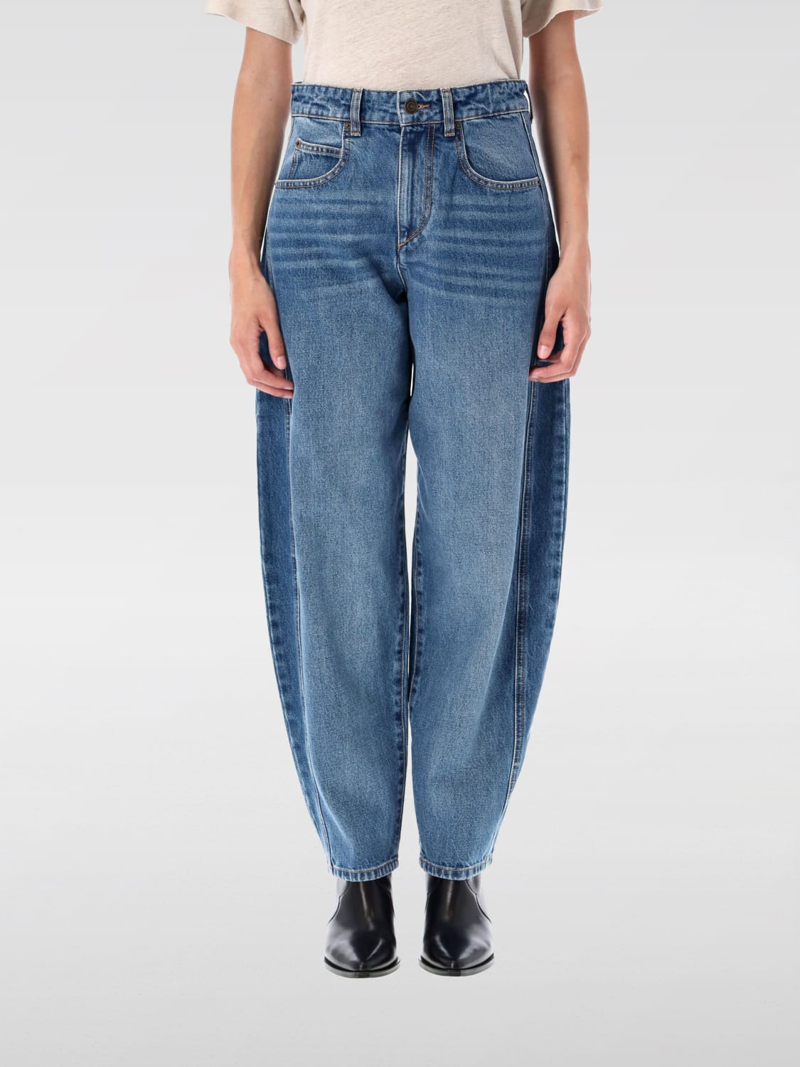 ISABEL MARANT ETOILE JEANS: Pants woman Isabel Marant Etoile, Blue - Img 1