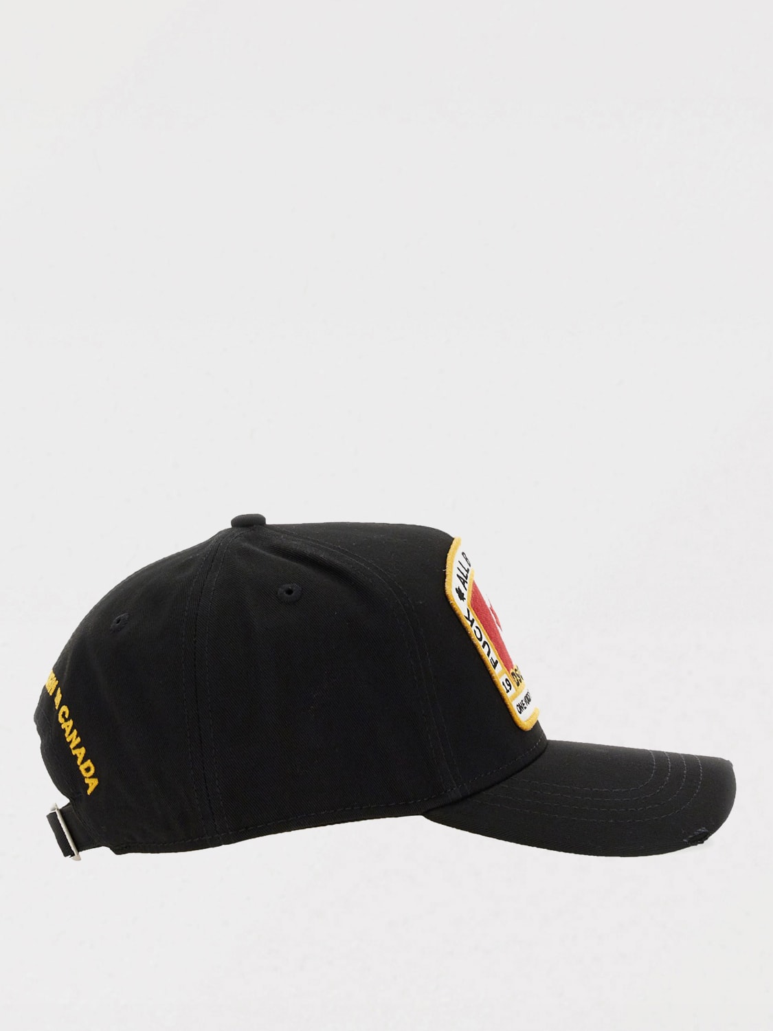 DSQUARED2 CAPPELLO: Cappello Dsquared2 in cotone con patch logo , Nero - Img 2