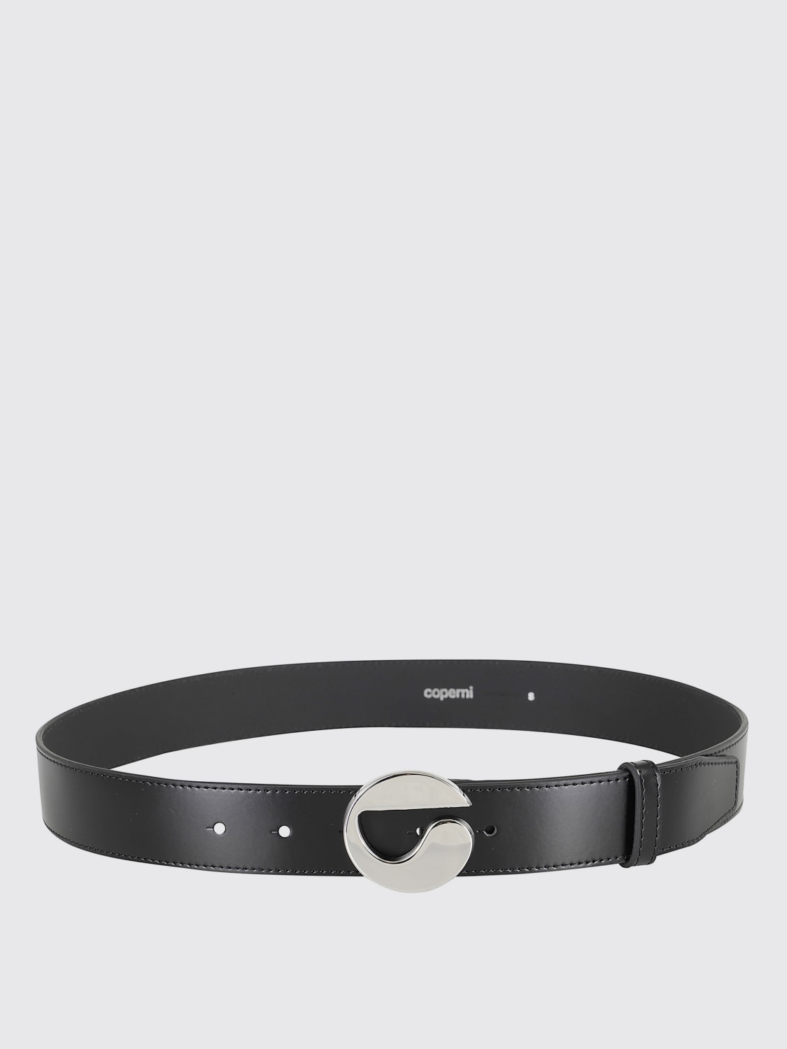 COPERNI CINTURA: Cintura Big Logo Coperni in pelle , Nero - Img 1
