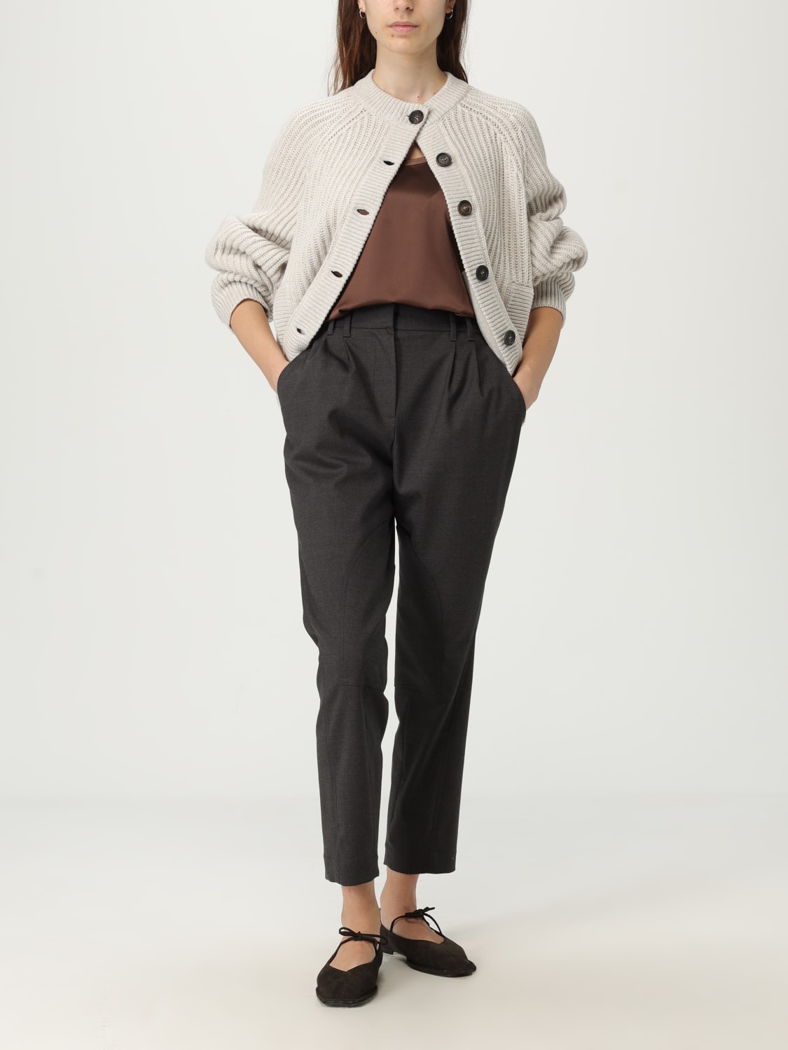 BRUNELLO CUCINELLI PANTS: Pants woman Brunello Cucinelli, Grey - Img 2