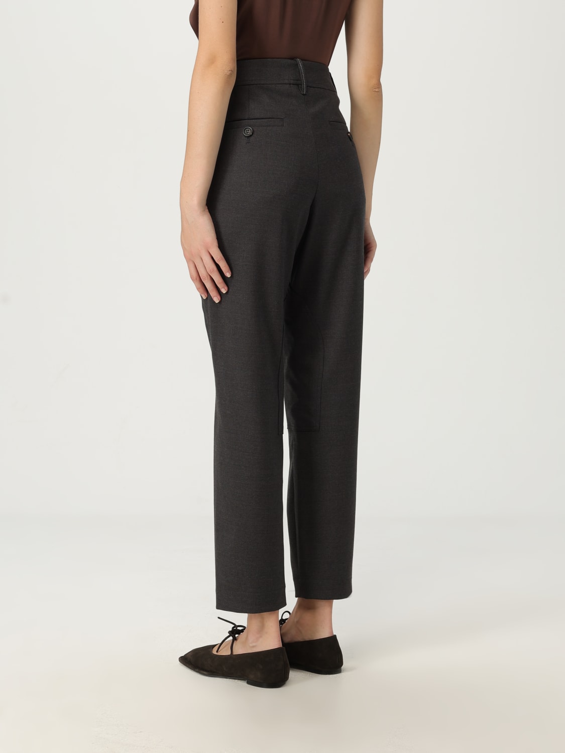 BRUNELLO CUCINELLI PANTS: Pants woman Brunello Cucinelli, Grey - Img 3