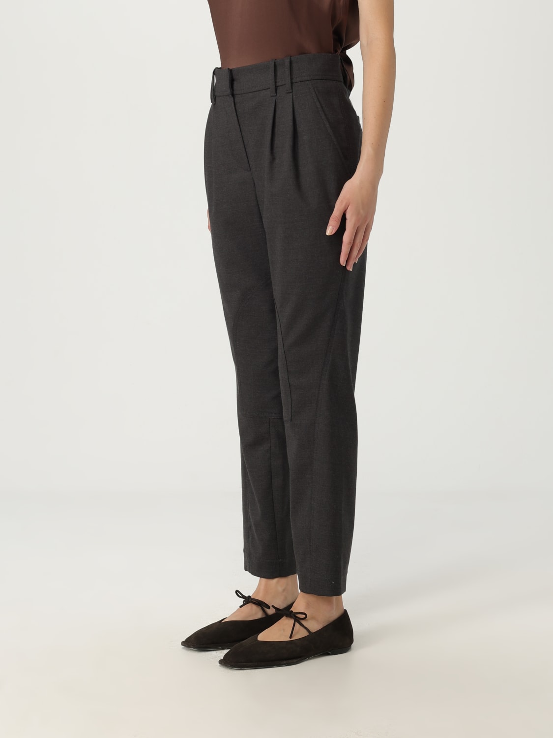 BRUNELLO CUCINELLI PANTS: Pants woman Brunello Cucinelli, Grey - Img 4
