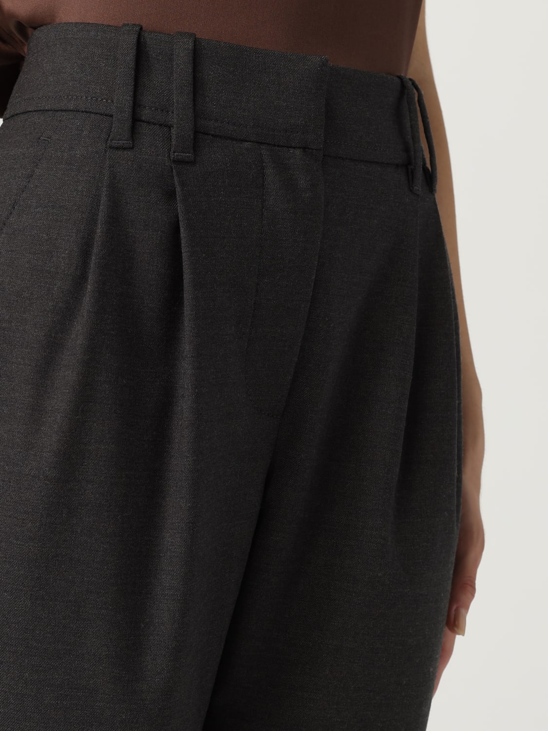 BRUNELLO CUCINELLI PANTS: Pants woman Brunello Cucinelli, Grey - Img 5