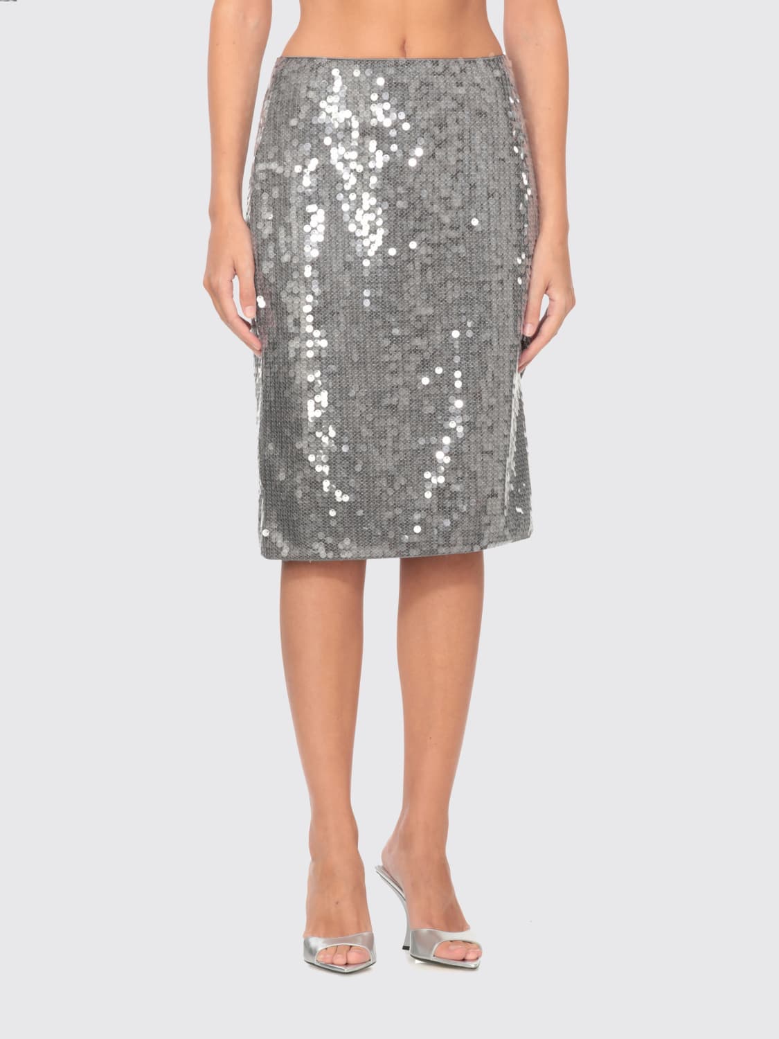 ROTATE SKIRT: Skirt woman Rotate, Grey - Img 1