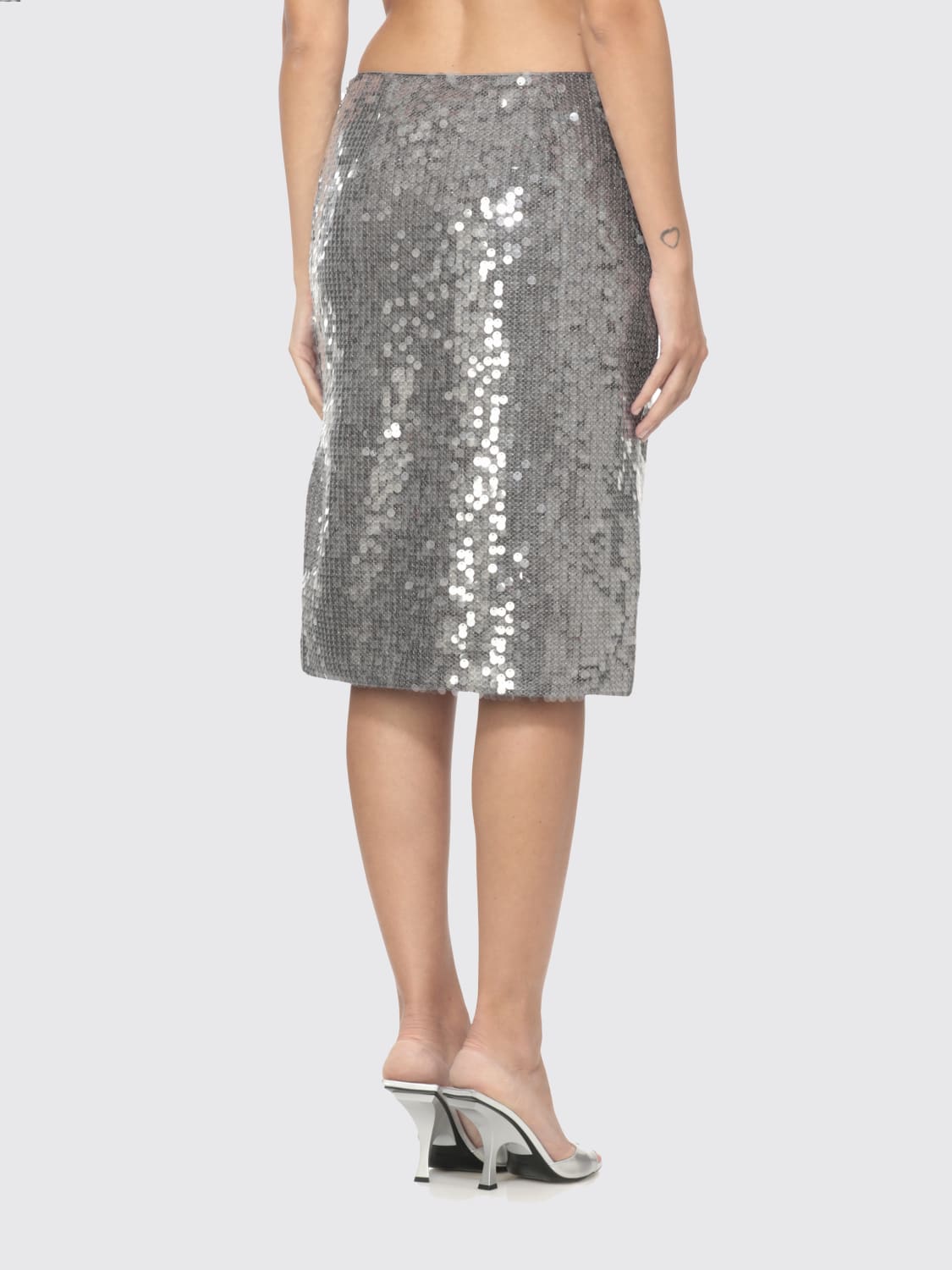 ROTATE SKIRT: Skirt woman Rotate, Grey - Img 2