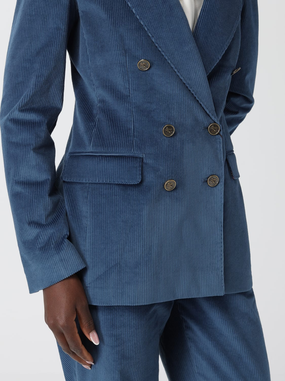 ETRO JACKET: Blazer woman Etro, Blue - Img 5
