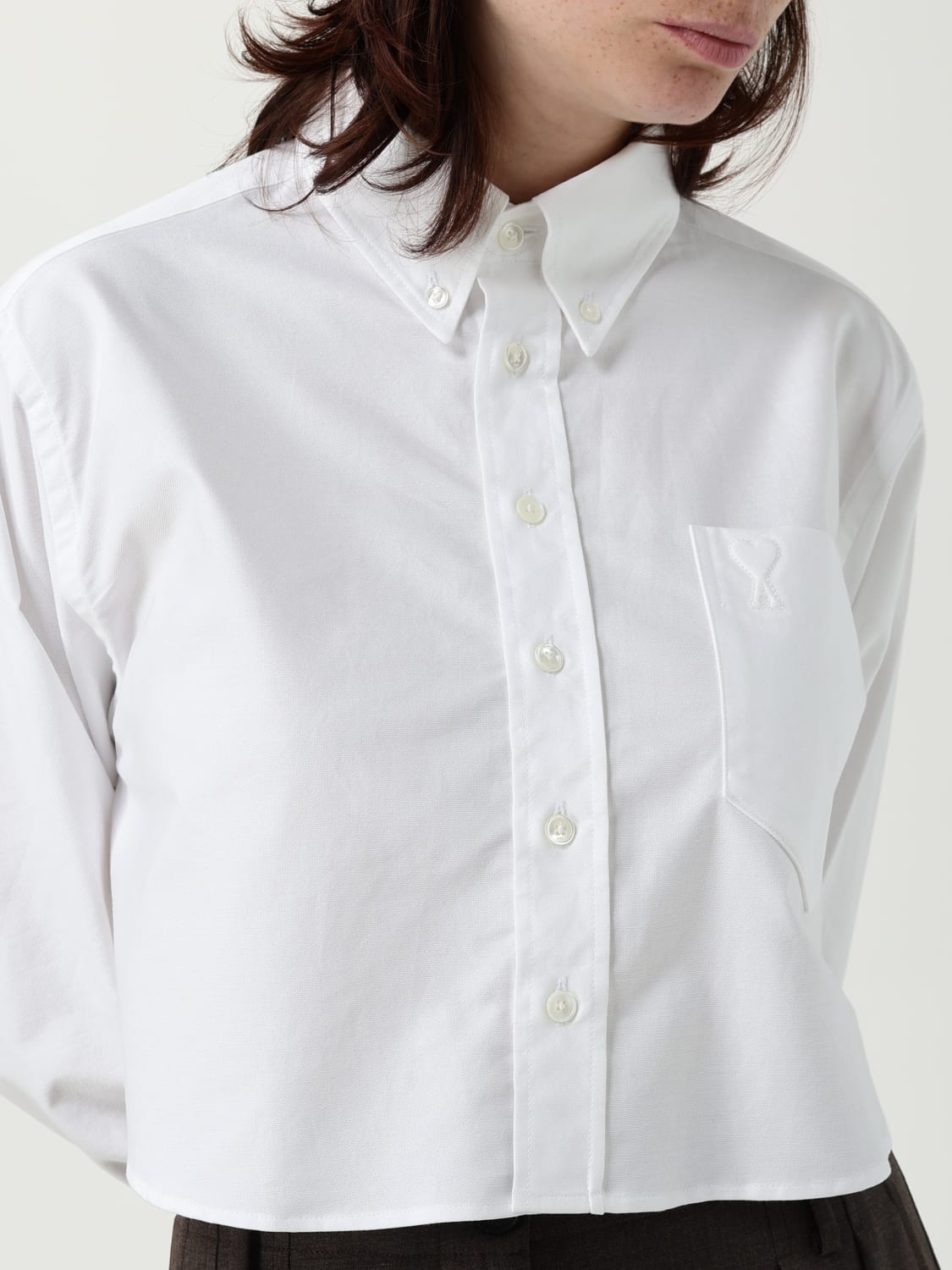 AMI PARIS CAMISA: Falda mujer Ami Paris, Blanco - Img 3