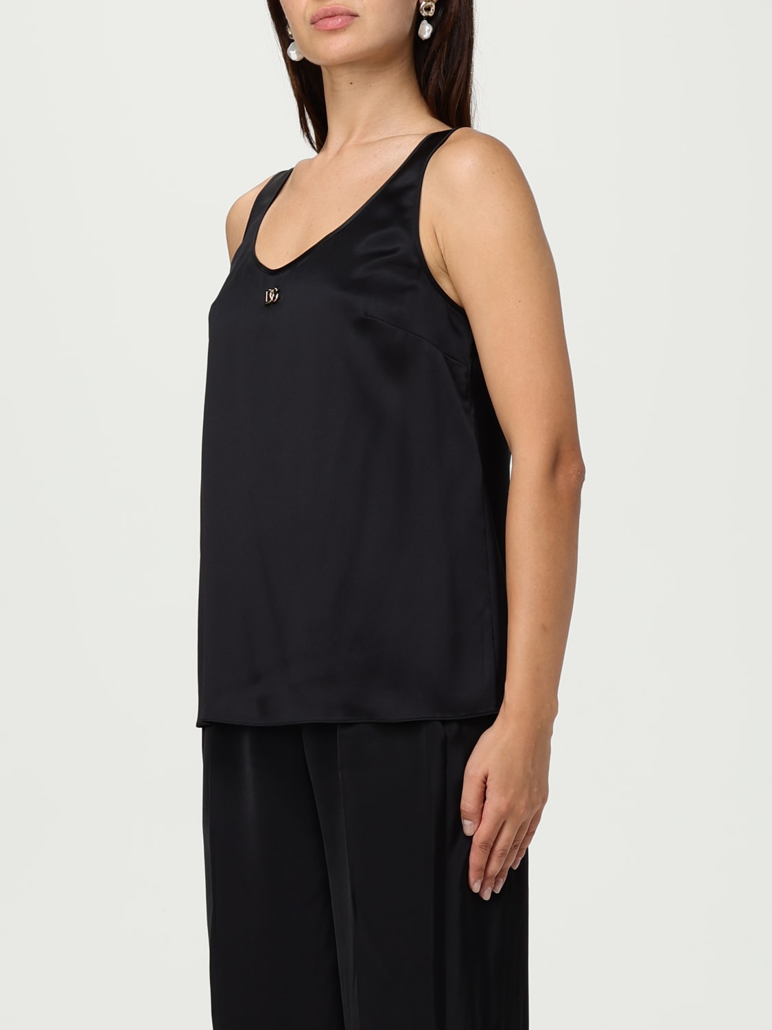 DOLCE & GABBANA 上衣: 上衣 女士 Dolce & Gabbana, 黑色 - Img 4