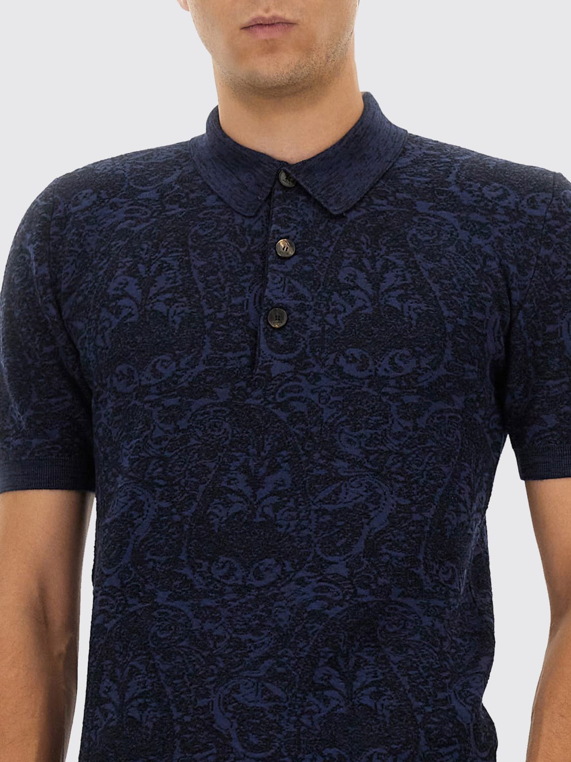 ETRO POLO SHIRT: Polo shirt men Etro, Blue - Img 4