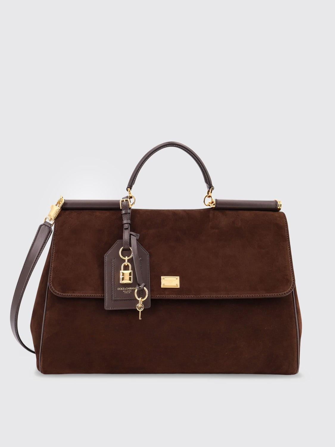 DOLCE & GABBANA SAC À MAIN: Sac porté épaule femme Dolce & Gabbana, Ébène - Img 1
