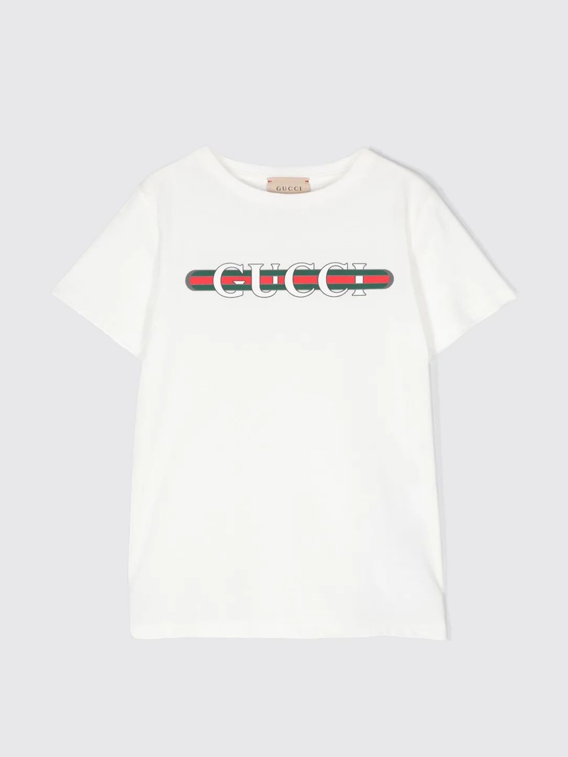 GUCCI T-SHIRT: T-shirt kids Gucci, White - Img 1